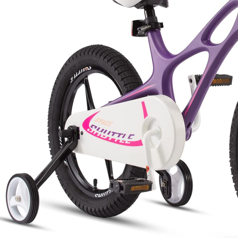 RoyalBaby Space Shuttle 14" Magnesium Alloy Kids Bike w/Training Wheels, Purple