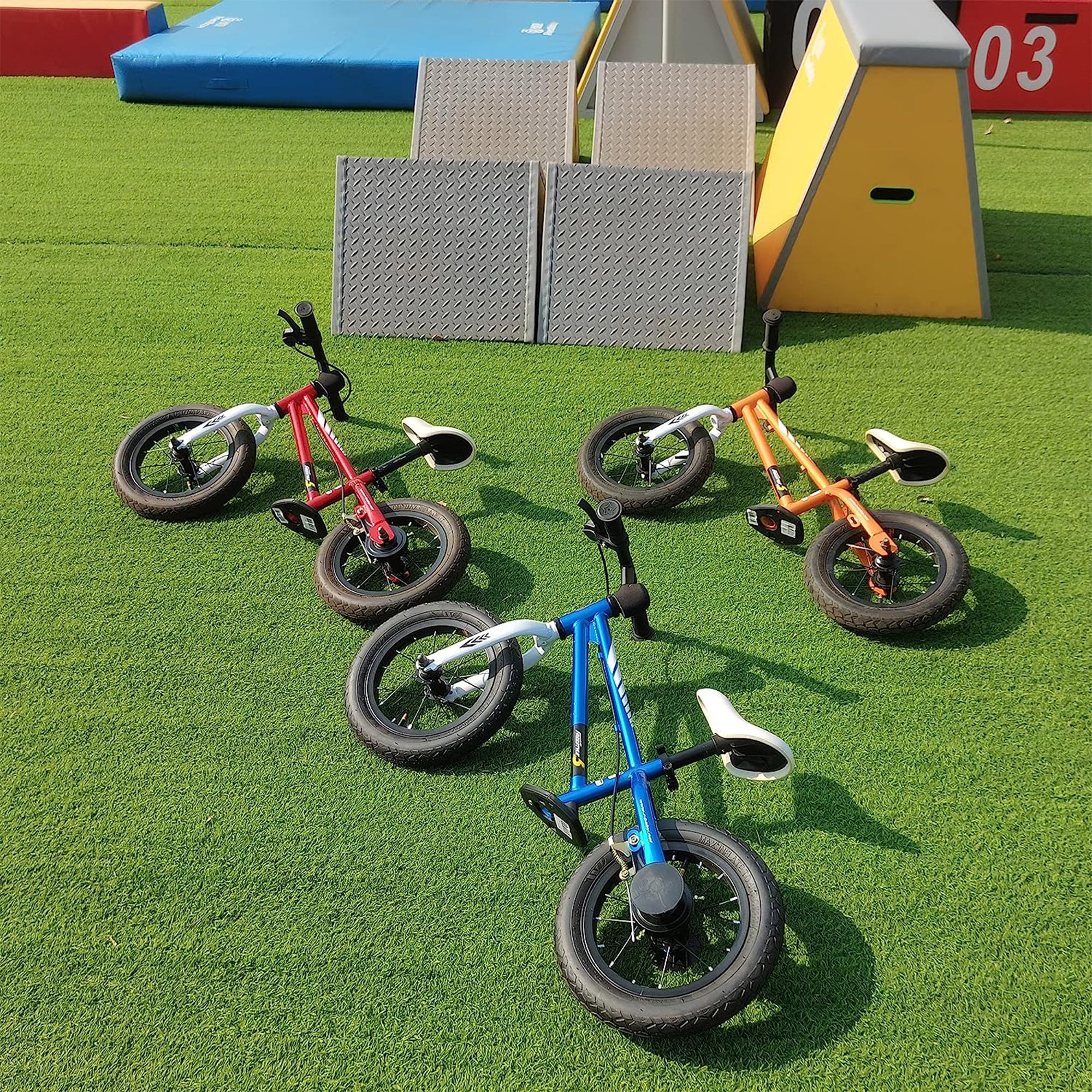 RoyalBaby Freestyle 12" Balance Bike w/Handbrakes Kids Ages 2-5, Red (Open Box) - VMInnovations