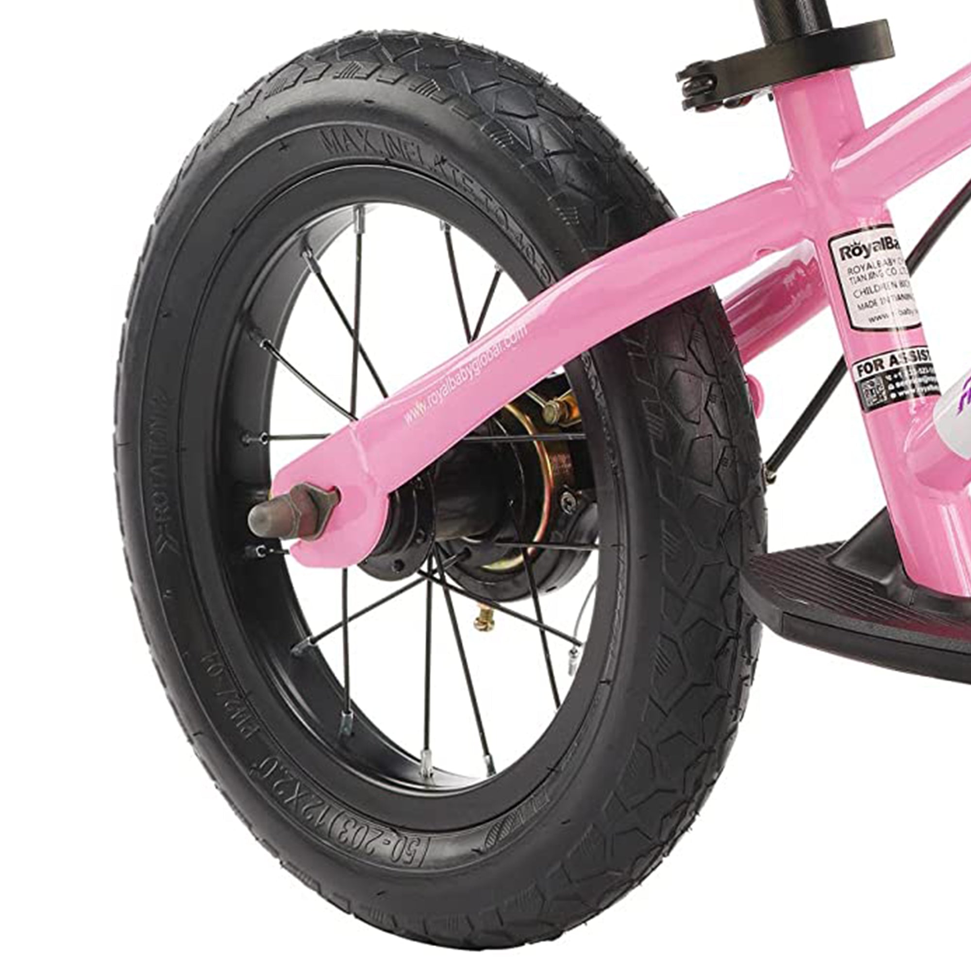 RoyalBaby 12" Balance Bike with Handbrakes for Kids Ages 2 to 5, Pink (Open Box) - VMInnovations