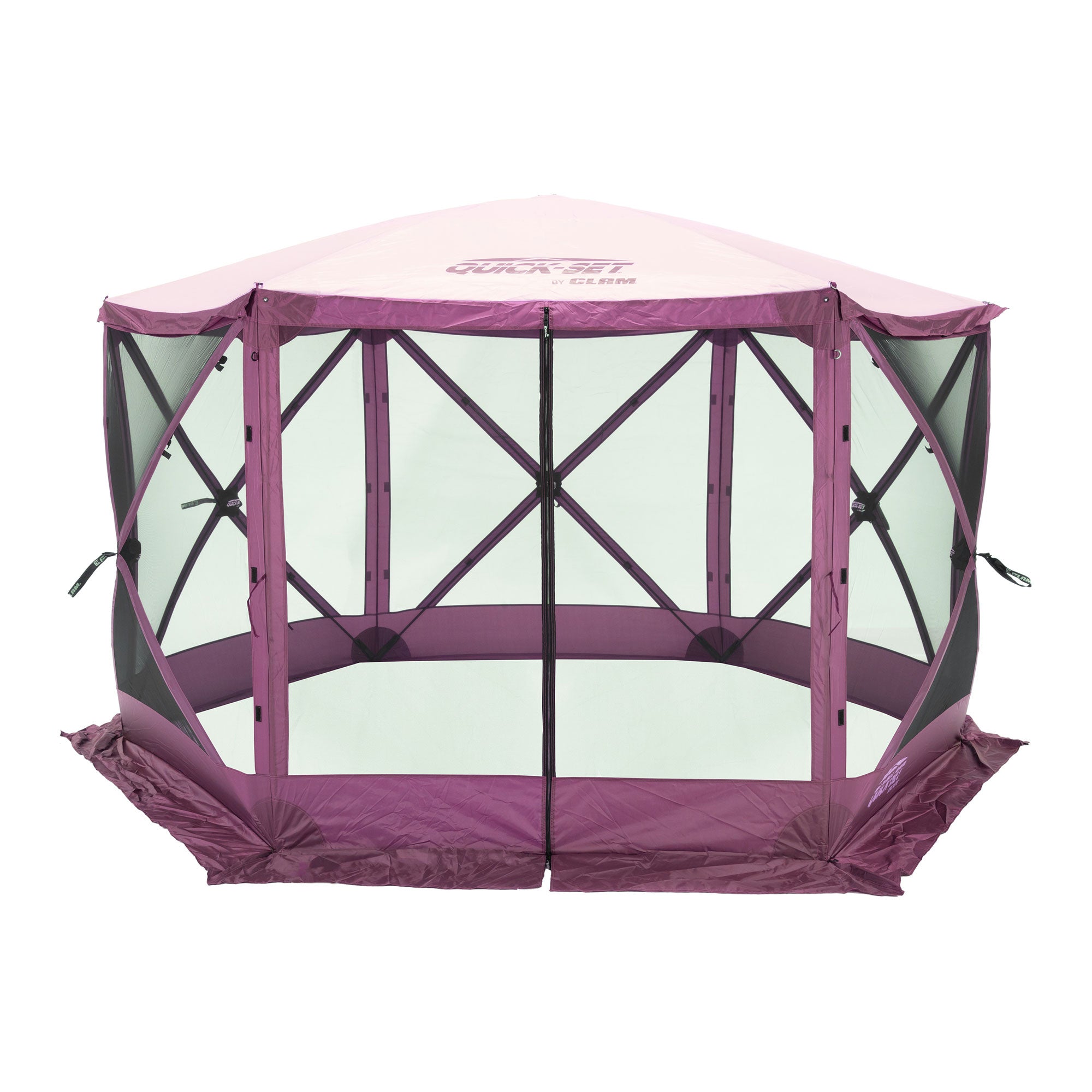 CLAM Quick-Set Escape 11.5x11.5 Foot Portable Outdoor Canopy Shelter, Plum(Used) - VMInnovations