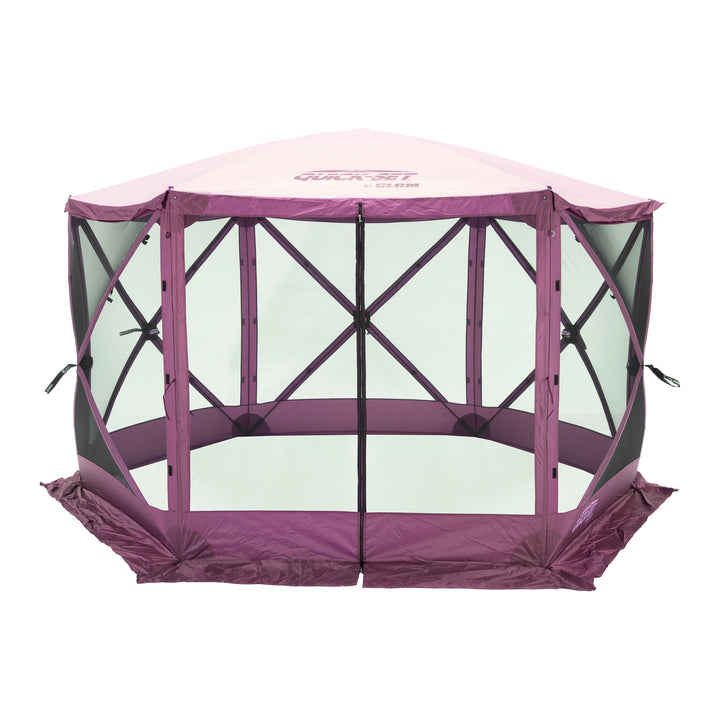 CLAM Quick-Set 11.5 x 11.5 Foot Portable Outdoor Canopy Shelter, Plum (Open Box) - VMInnovations