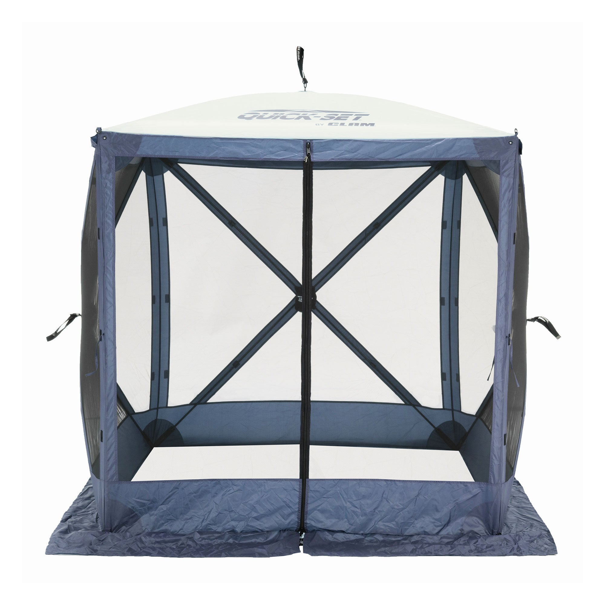 CLAM Quick-Set Traveler 6x6 Ft Portable 4 Sided Canopy Shelter, Blue (Used) - VMInnovations