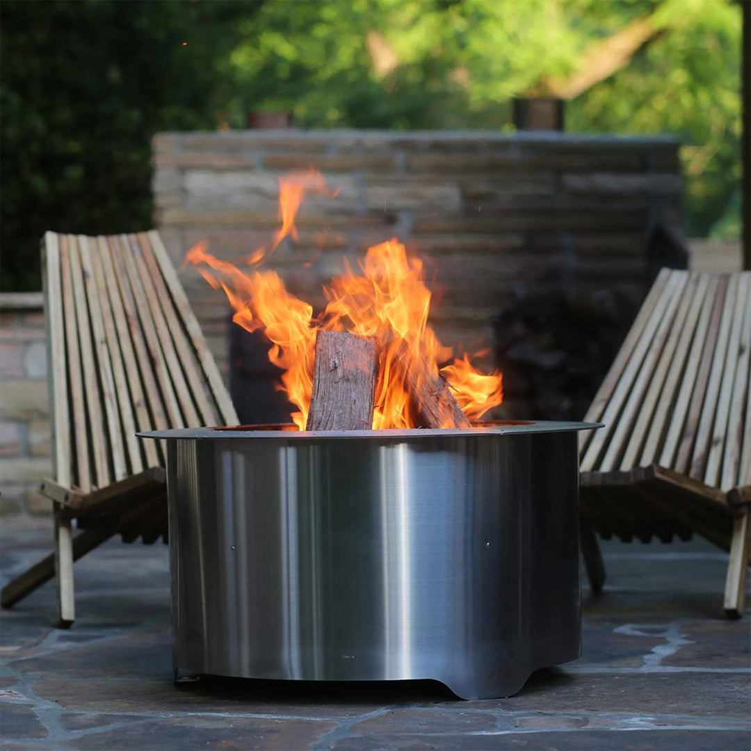 US Stove Company 31" Smokeless Stainless Steel Wood Burning Portable Fire Pit - VMInnovations