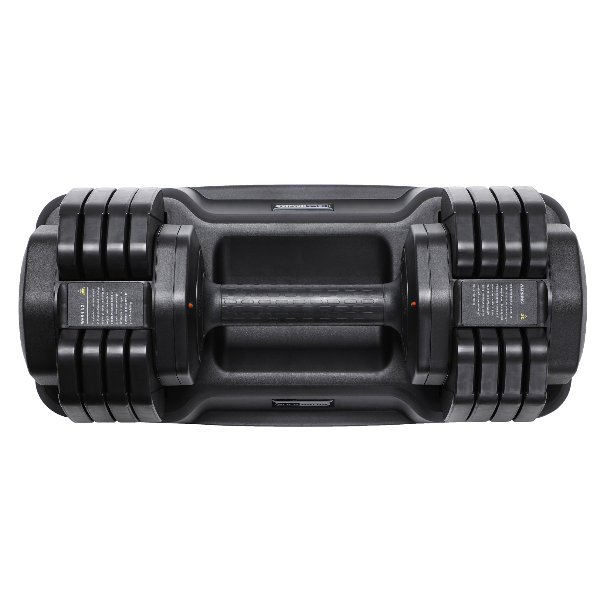 HolaHatha 5 in 1 Adjustable Dumbbell Home Workout Equipment, Black (2 Pack) - VMInnovations