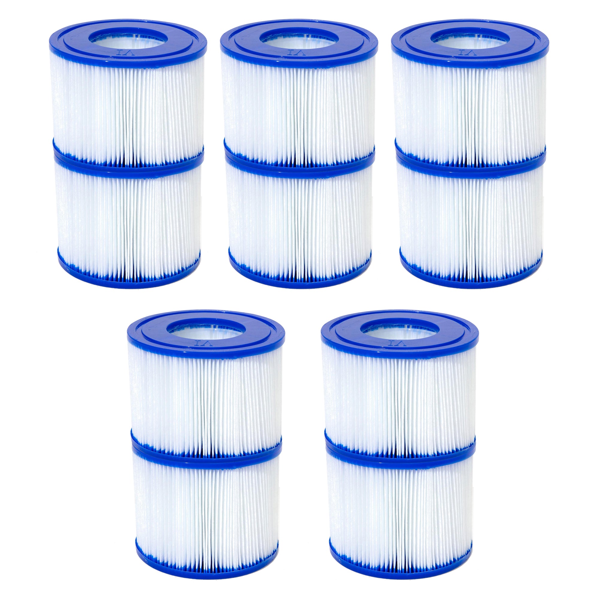 Bestway SaluSpa Type VI Inflatable Hot Tub Replacement Filter Cartridge (5 Pack) - VMInnovations