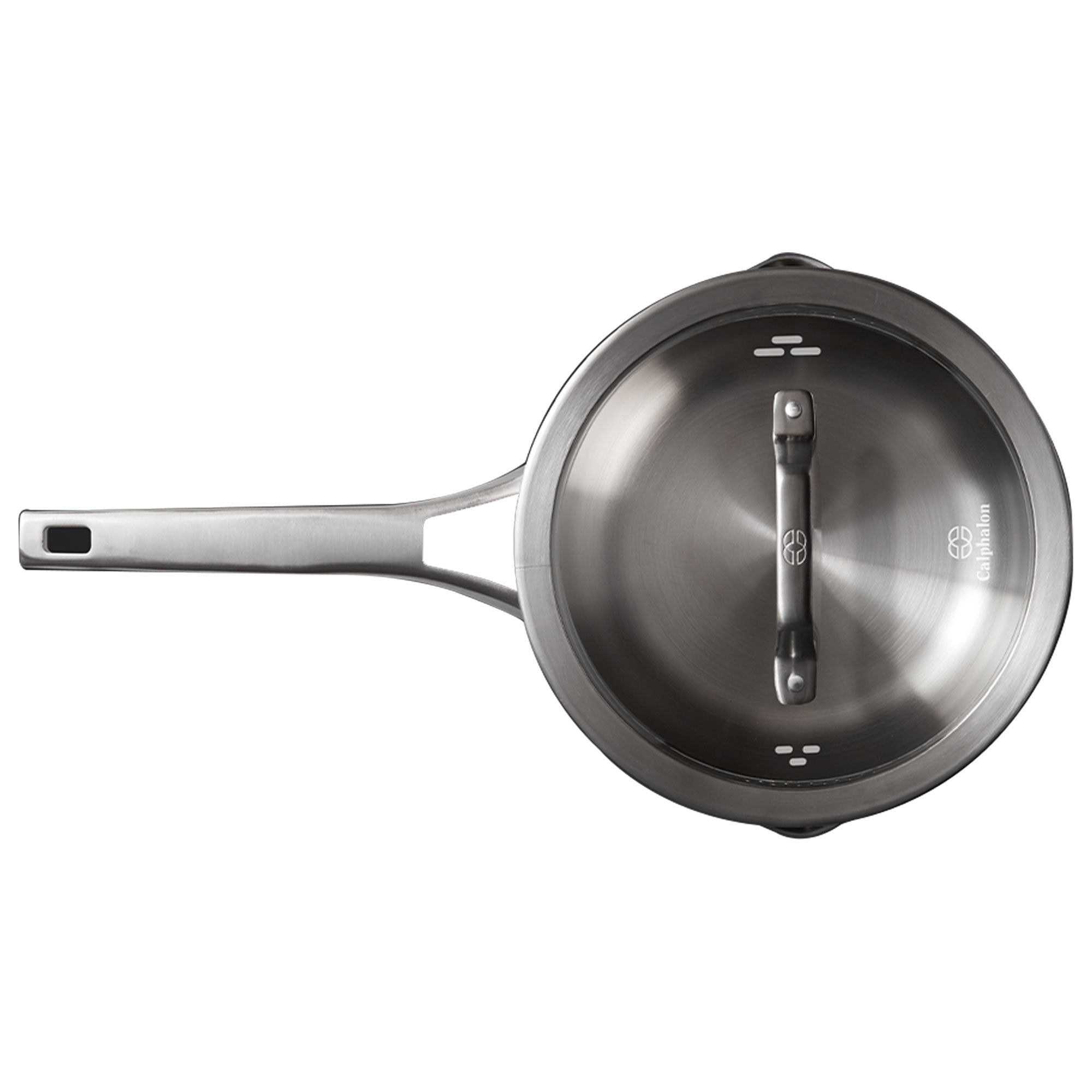Calphalon Premier 3.5 Qt Stainless Steel Sauce Pan with Cover and Handle, Silver - VMInnovations