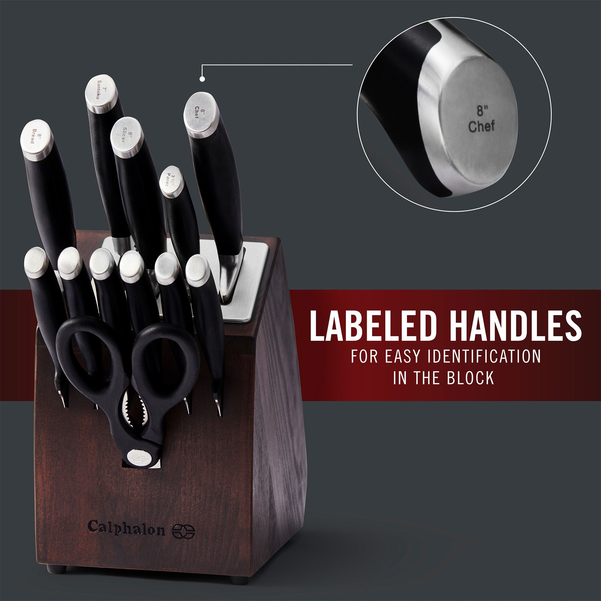 Calphalon Contemporary SharpIN 13 Piece Non Stick Kitchen Knife Set (Used) - VMInnovations