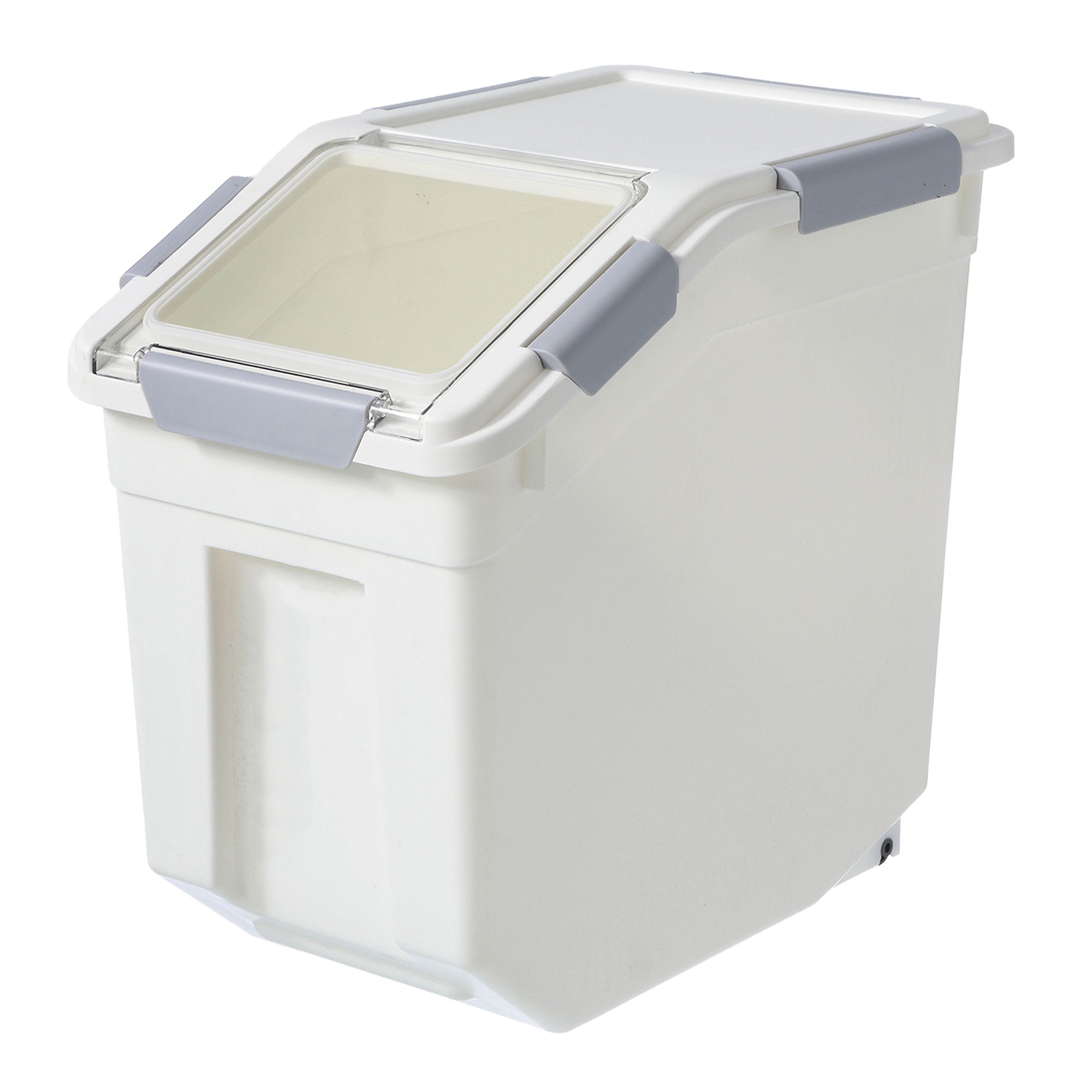 HANAMYA 10 Liter Rice Storage Container with Wheels & Measuring Cup, White(Used) - VMInnovations
