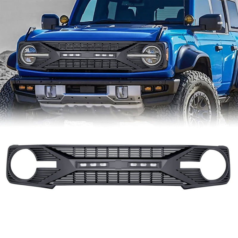 AMERICAN MODIFIED Grille with Lights for 21-24 Ford Bronco with Front Camera