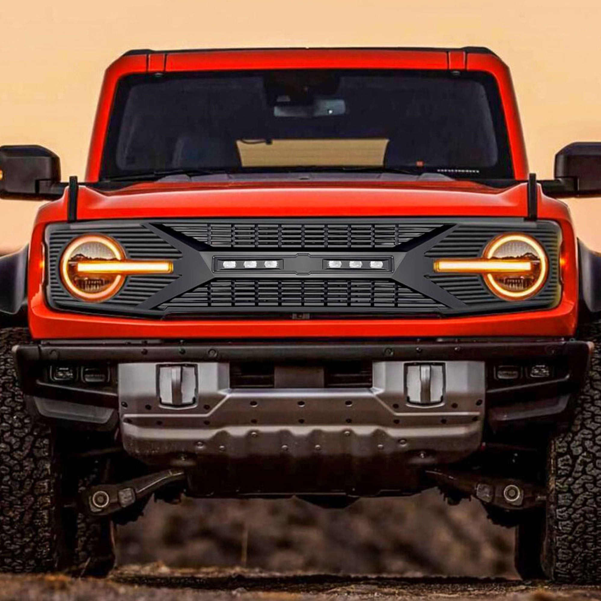 AMERICAN MODIFIED Grille with Lights for 21-24 Ford Bronco with Front Camera - VMInnovations