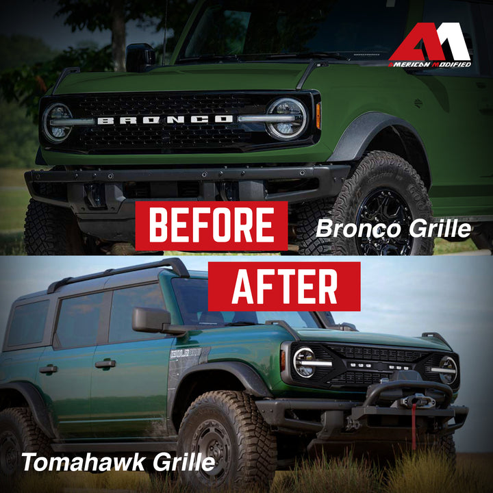 AMERICAN MODIFIED Grille with Lights for 21-24 Ford Bronco with Front Camera - VMInnovations