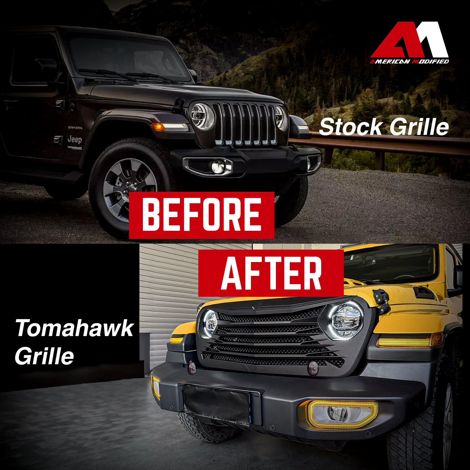 AMERICAN MODIFIED Grille for 2018-2023 Jeep Wrangler JL & Gladiator JT (Used) - VMInnovations