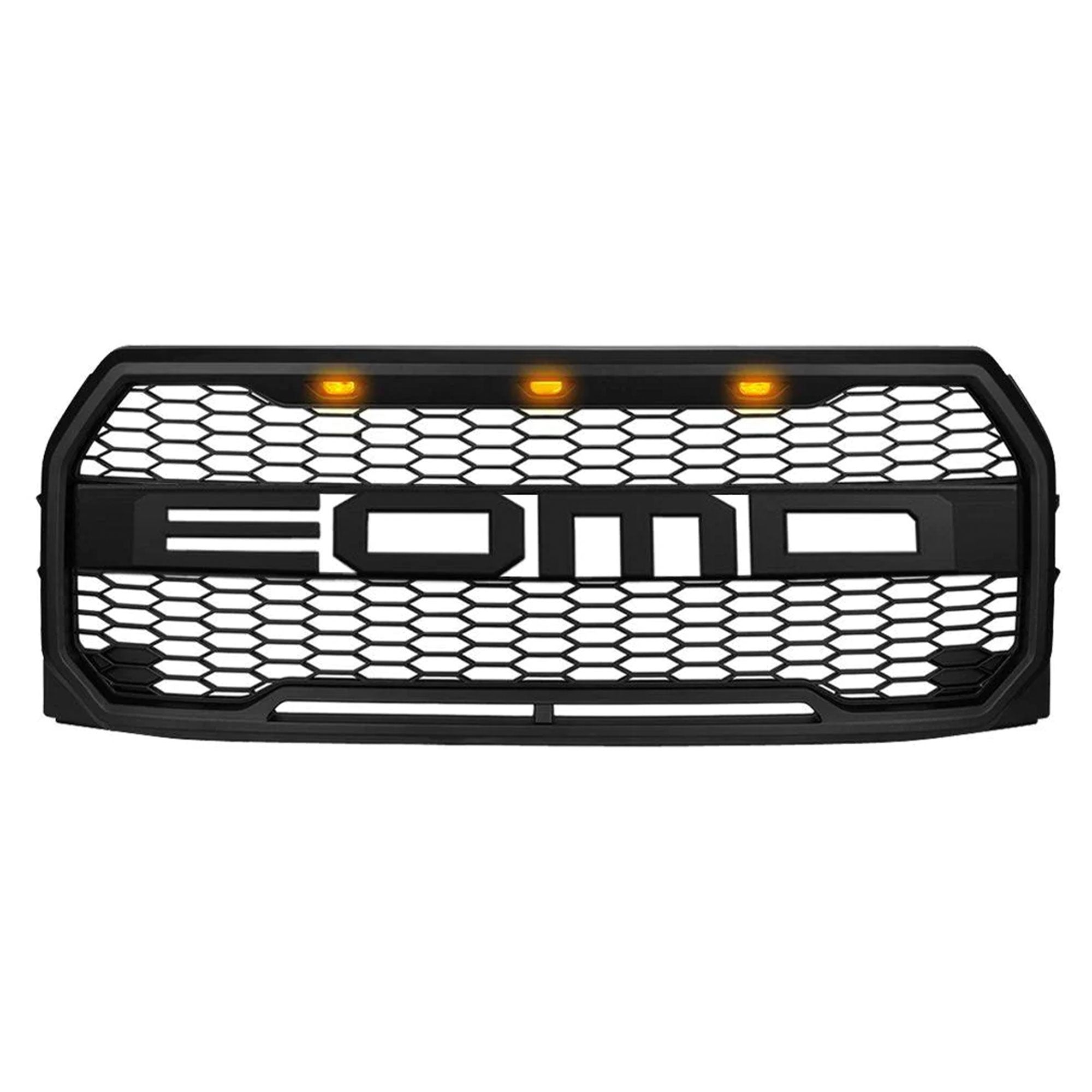 AMERICAN MODIFIED Raptor Front Hood Mesh Grille Compatible with 15-17 Ford F150 (For Parts) - VMInnovations
