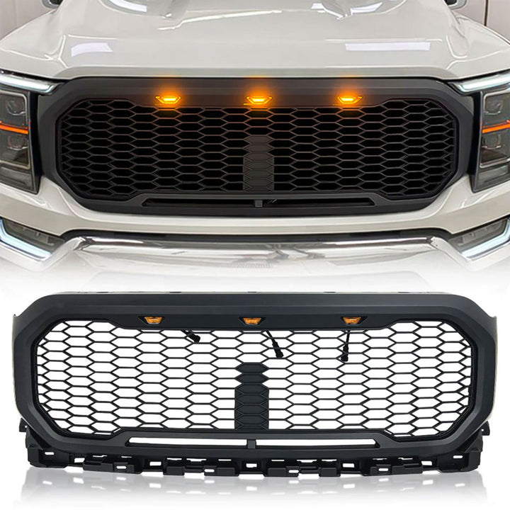 AMERICAN MODIFIED Raptor Style Front Grille w/Lights for 2021-2023 Ford F150 - VMInnovations
