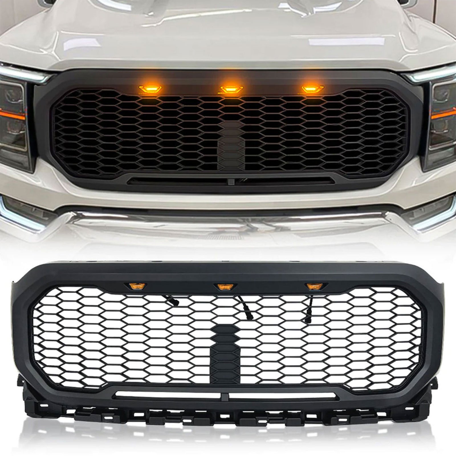 AMERICAN MODIFIED Raptor Style Front Grille w/Lights for 2021-2023 Ford F150 - VMInnovations