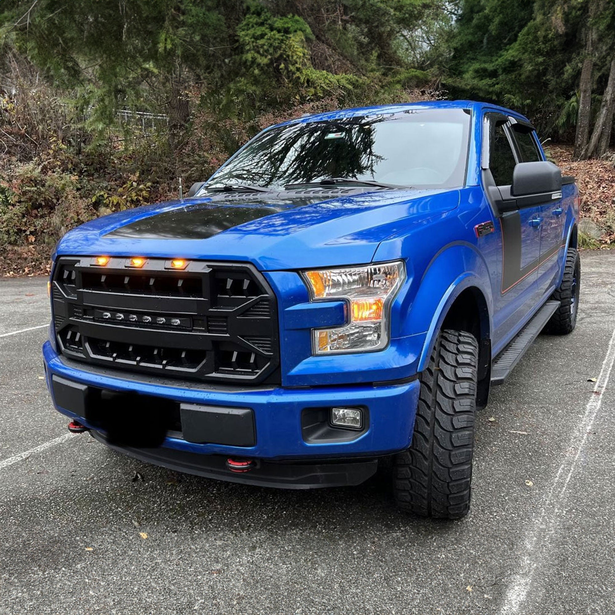 AMERICAN MODIFIED Armor Grille w/Off Road Lights 2015-2017 Ford F150 (Open Box) - VMInnovations