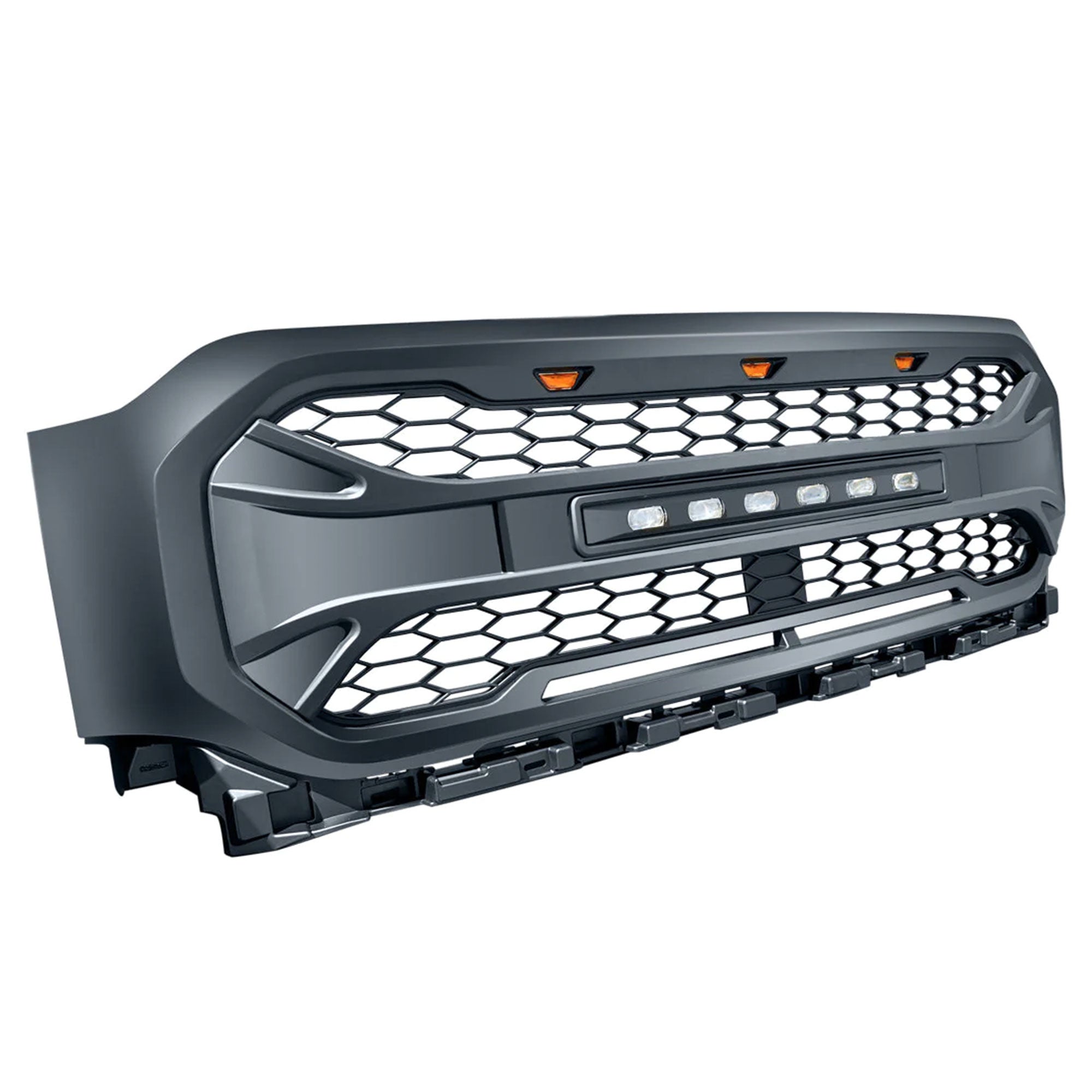 AMERICAN MODIFIED Armor Grille Compatible w/21-23 Ford F150, Black (For Parts) - VMInnovations