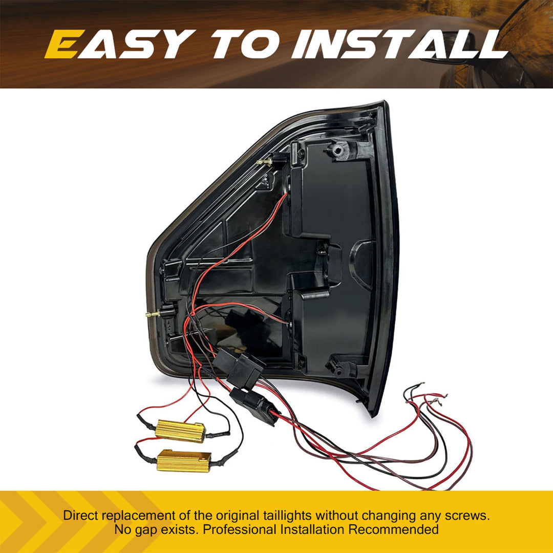 AMERICAN MODIFIED Smoked LED Tail Lights with Turn Signal for 09-14 Ford F150 - VMInnovations