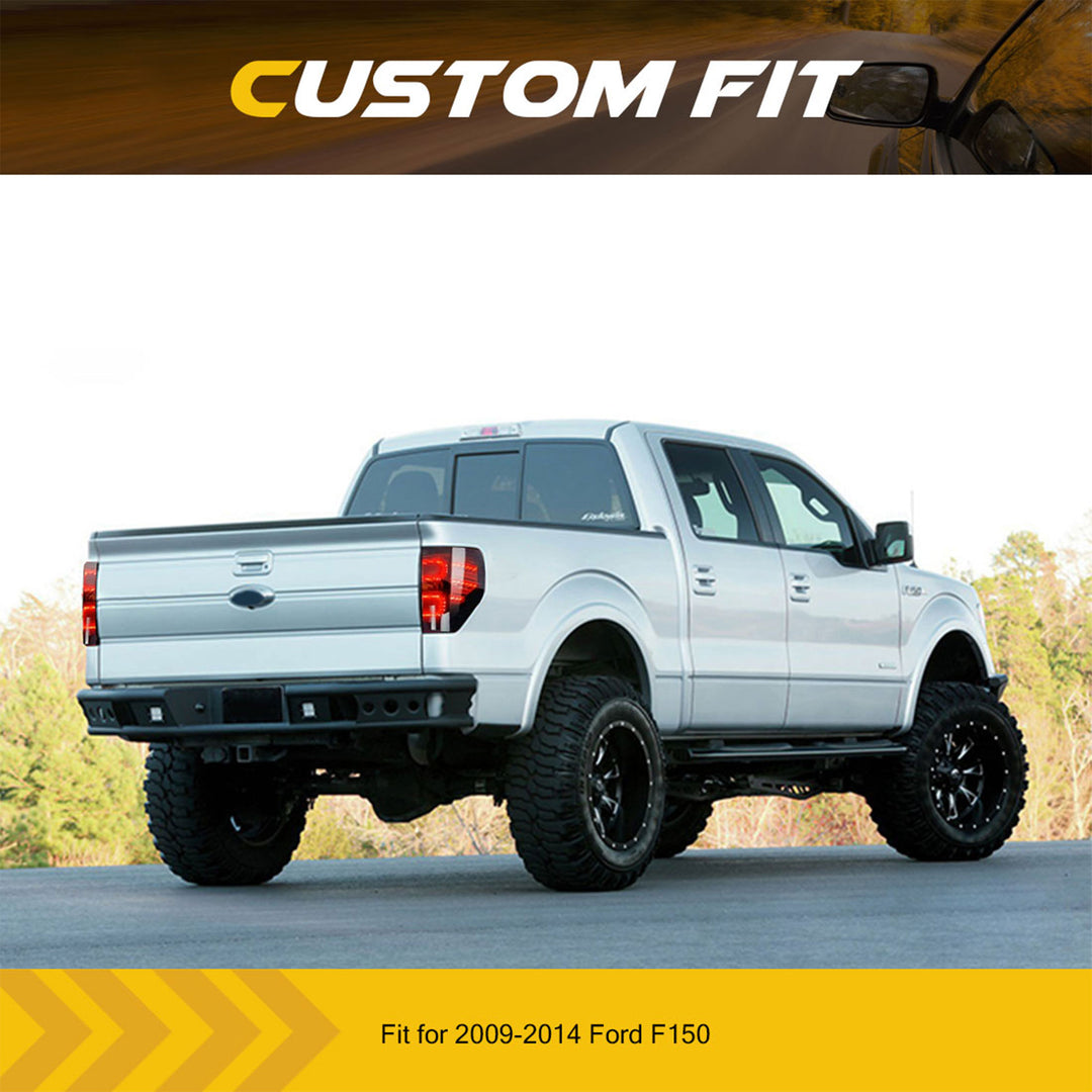 AMERICAN MODIFIED Smoked LED Tail Lights with Turn Signal for 09-14 Ford F150 - VMInnovations