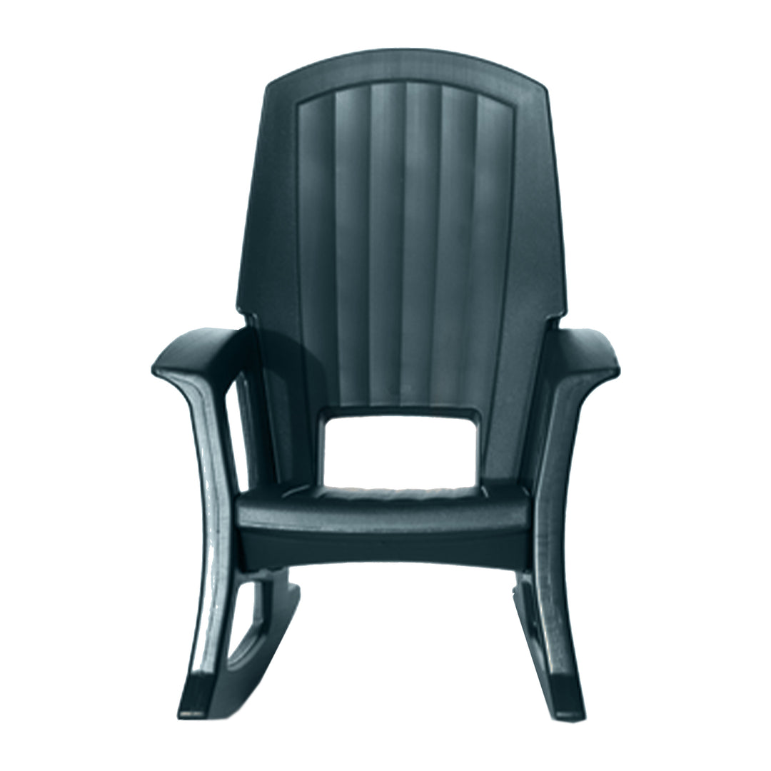 Semco Rockaway Heavy Duty All Weather Outdoor Rocking Chair, Green (4 Pack) - VMInnovations
