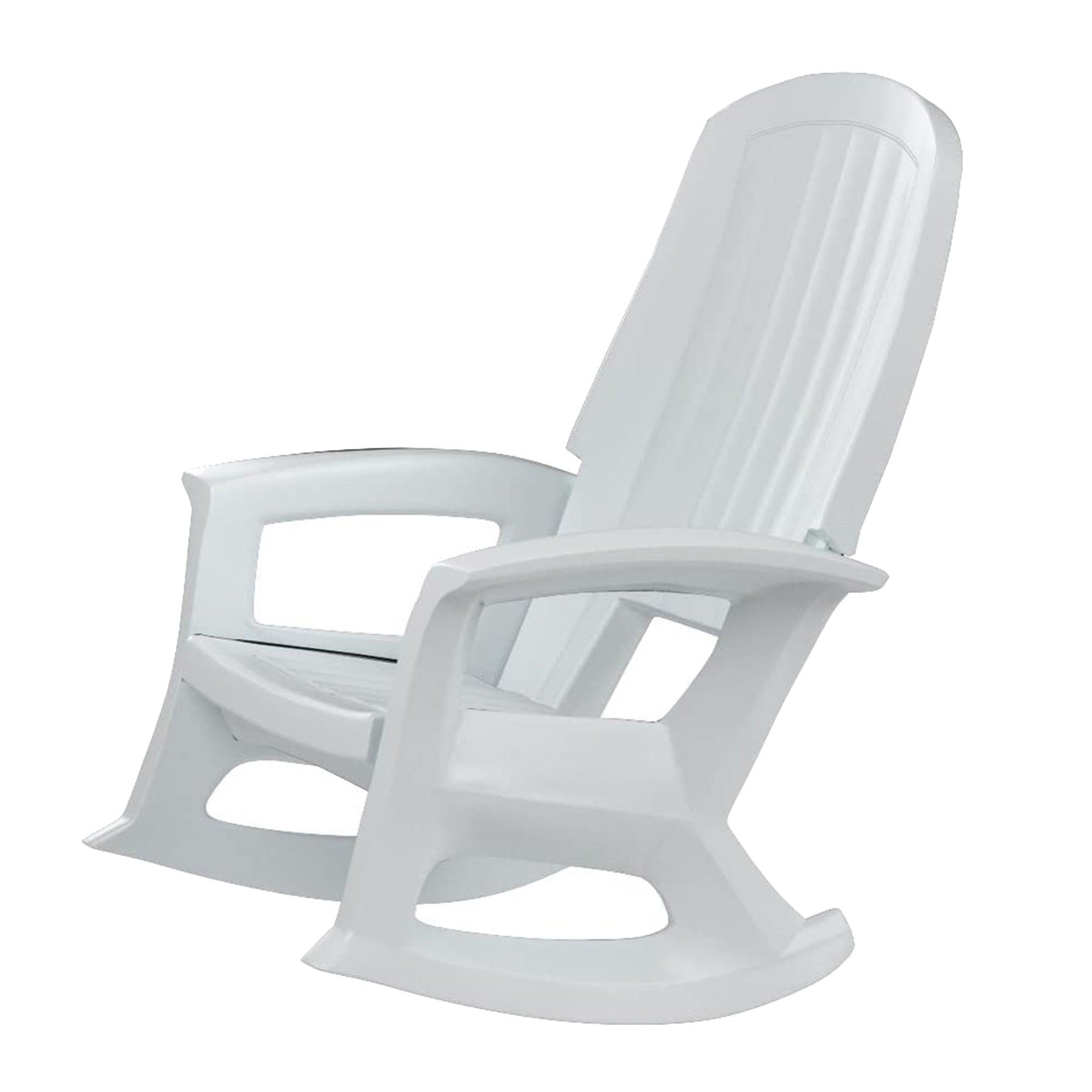Semco Rockaway Heavy Duty All Weather Outdoor Rocking Chair, White (4 Pack) - VMInnovations