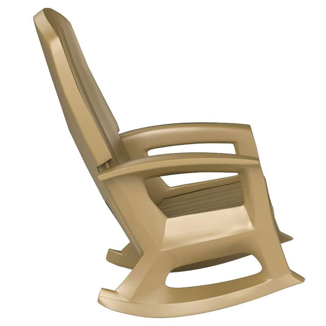 Semco Plastics Rockaway Heavy Duty All Weather Outdoor Rocking Chair (4 Pack) - VMInnovations