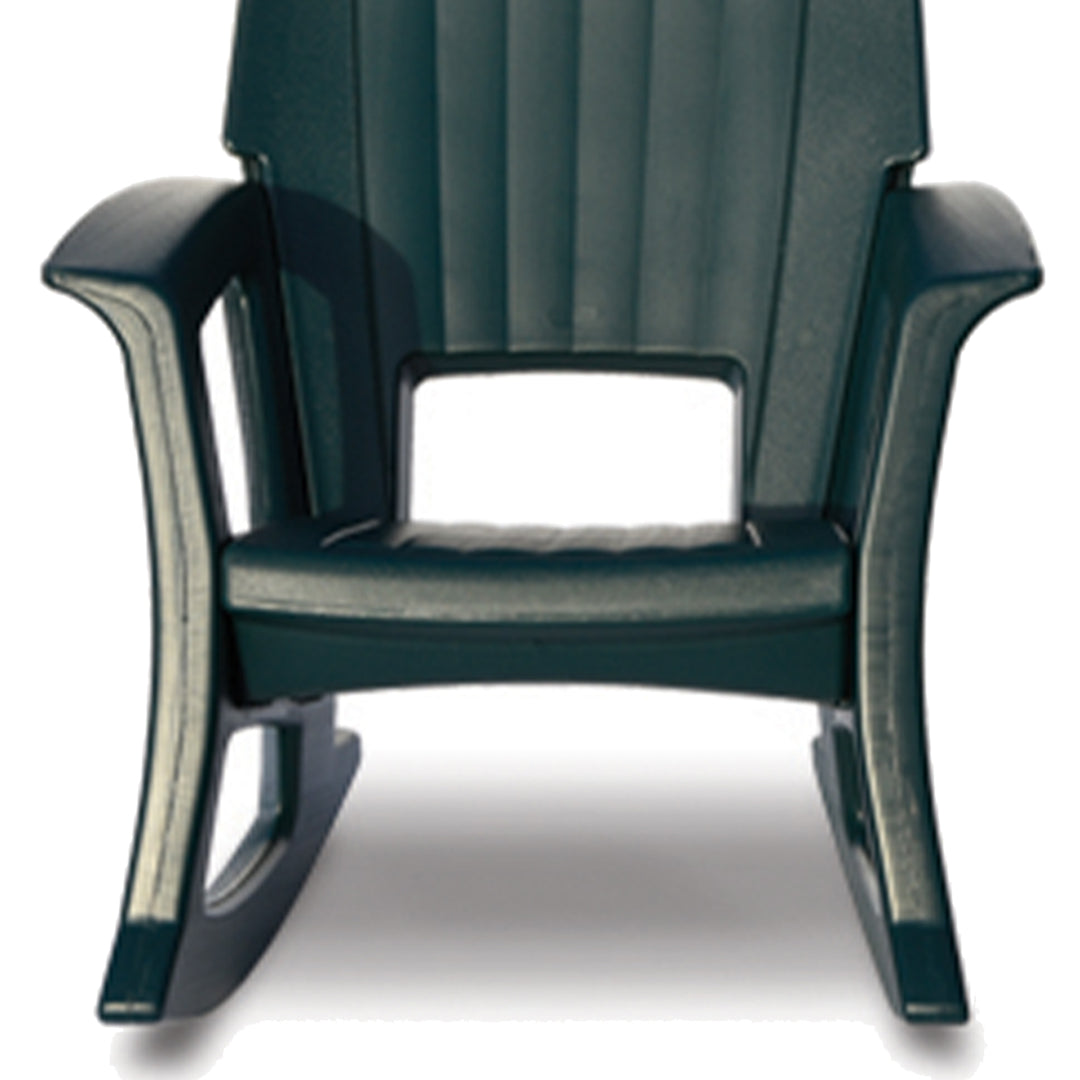 Semco Rockaway Heavy Duty All Weather Outdoor Rocking Chair, Green (3 Pack) - VMInnovations