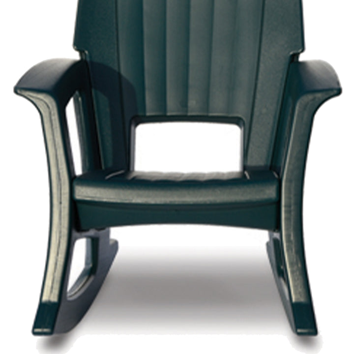 Semco Rockaway Heavy Duty All Weather Outdoor Rocking Chair, Green (3 Pack) - VMInnovations