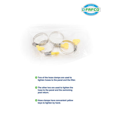 FAFCO Connecting Hose & Clamps for Swimming Pool Solar Heating Systems(Open Box)
