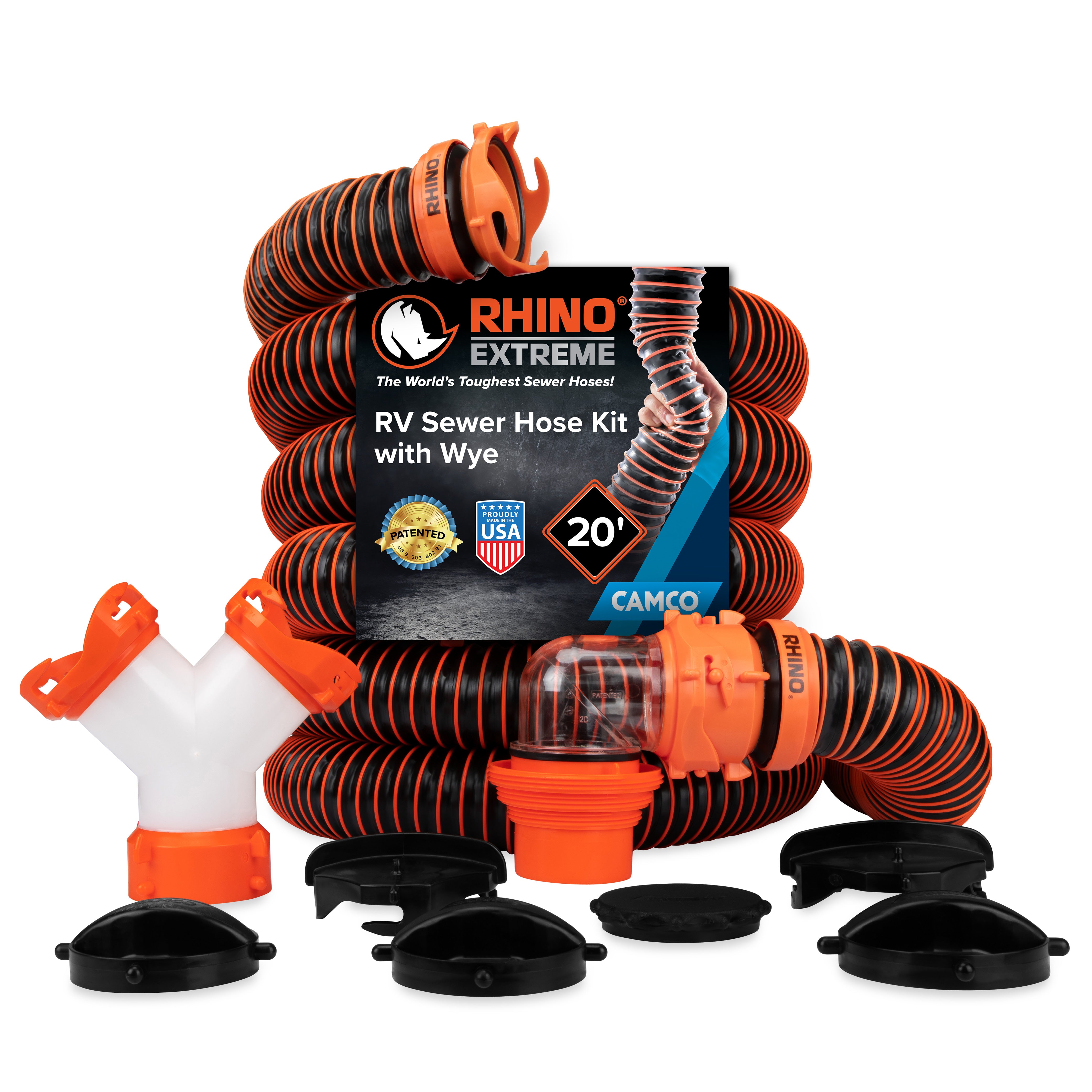 Camco RhinoEXTREME 20 Ft Sewer Hose Kit w/360 Degree Swivel Wye Fitting (Used)