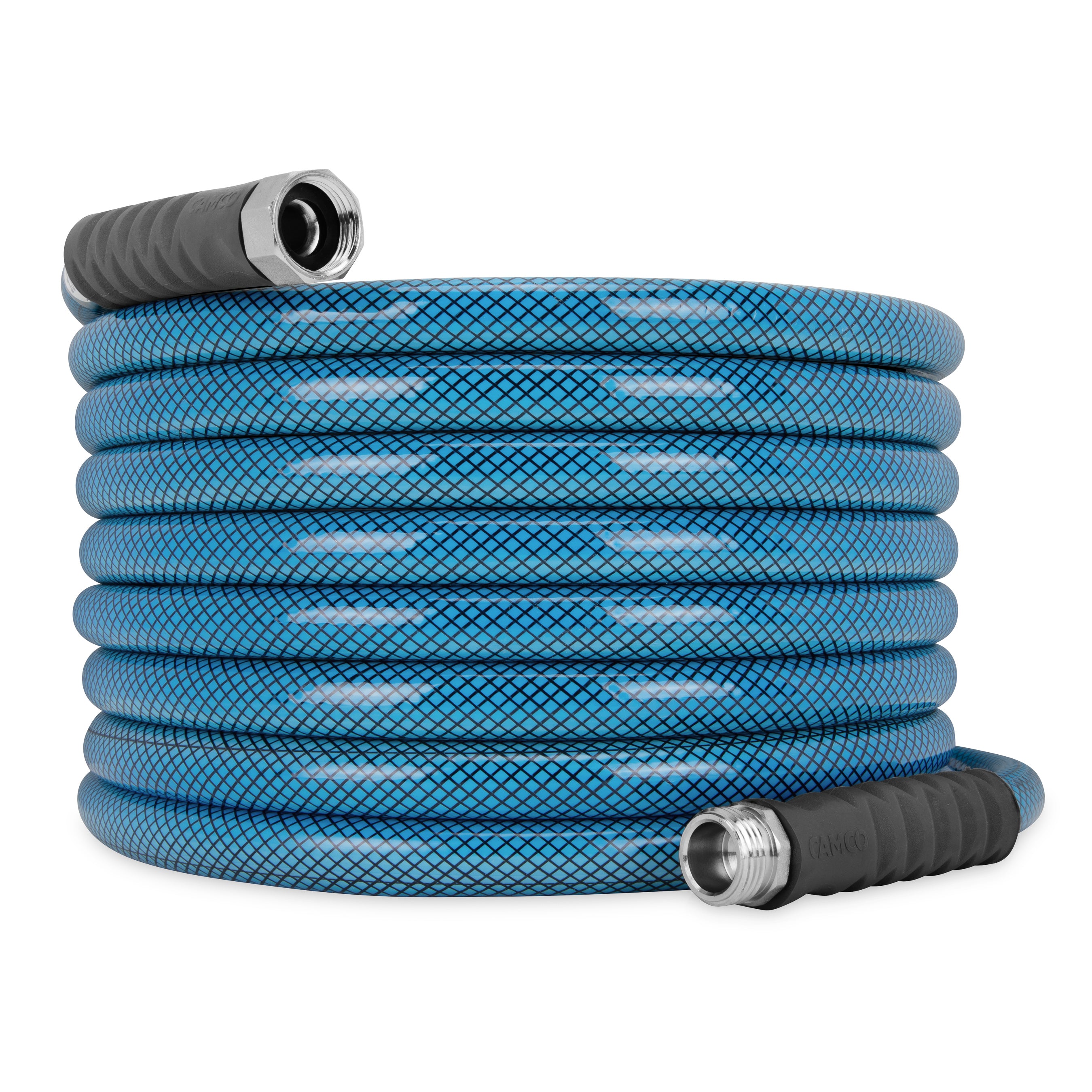 Camco TastePURE 25 Foot No Kink Heavy Duty PVC Premium Drinking Water Hose, Blue - VMInnovations