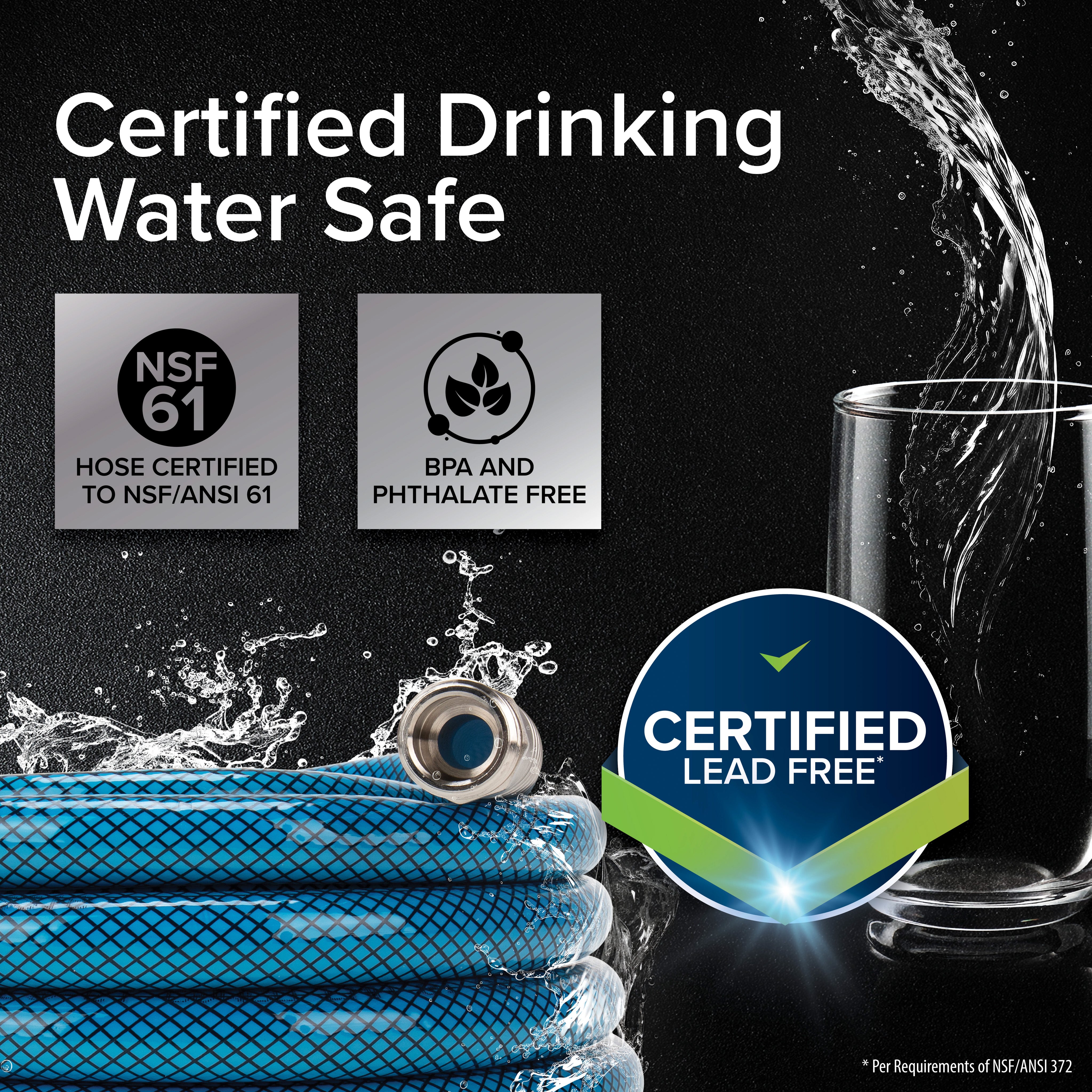 Camco TastePURE 25 Foot No Kink Heavy Duty PVC Premium Drinking Water Hose, Blue - VMInnovations