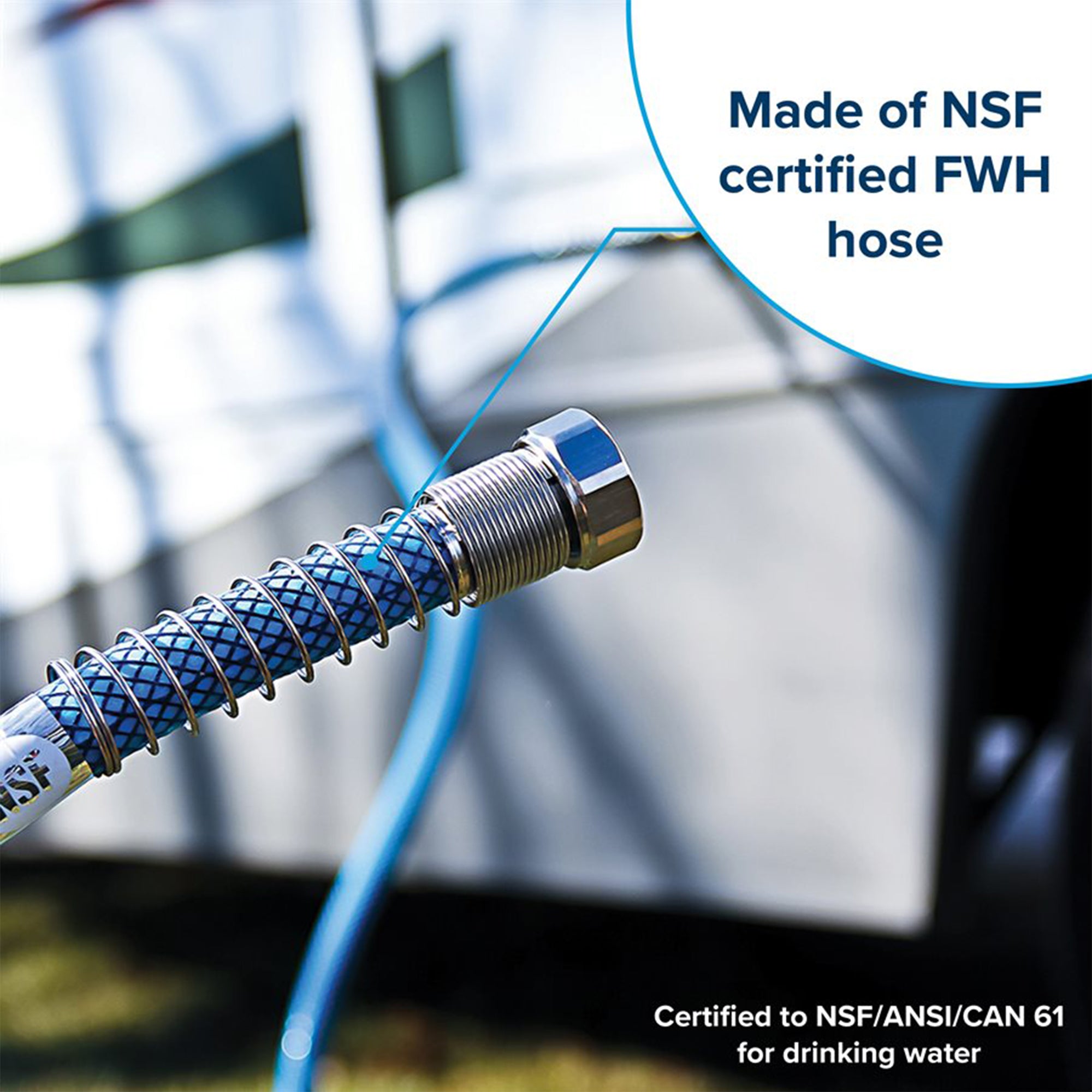Camco TastePURE 25 Ft No Kink Heavy Duty PVC Drinking Water Hose, Blue(Open Box) - VMInnovations