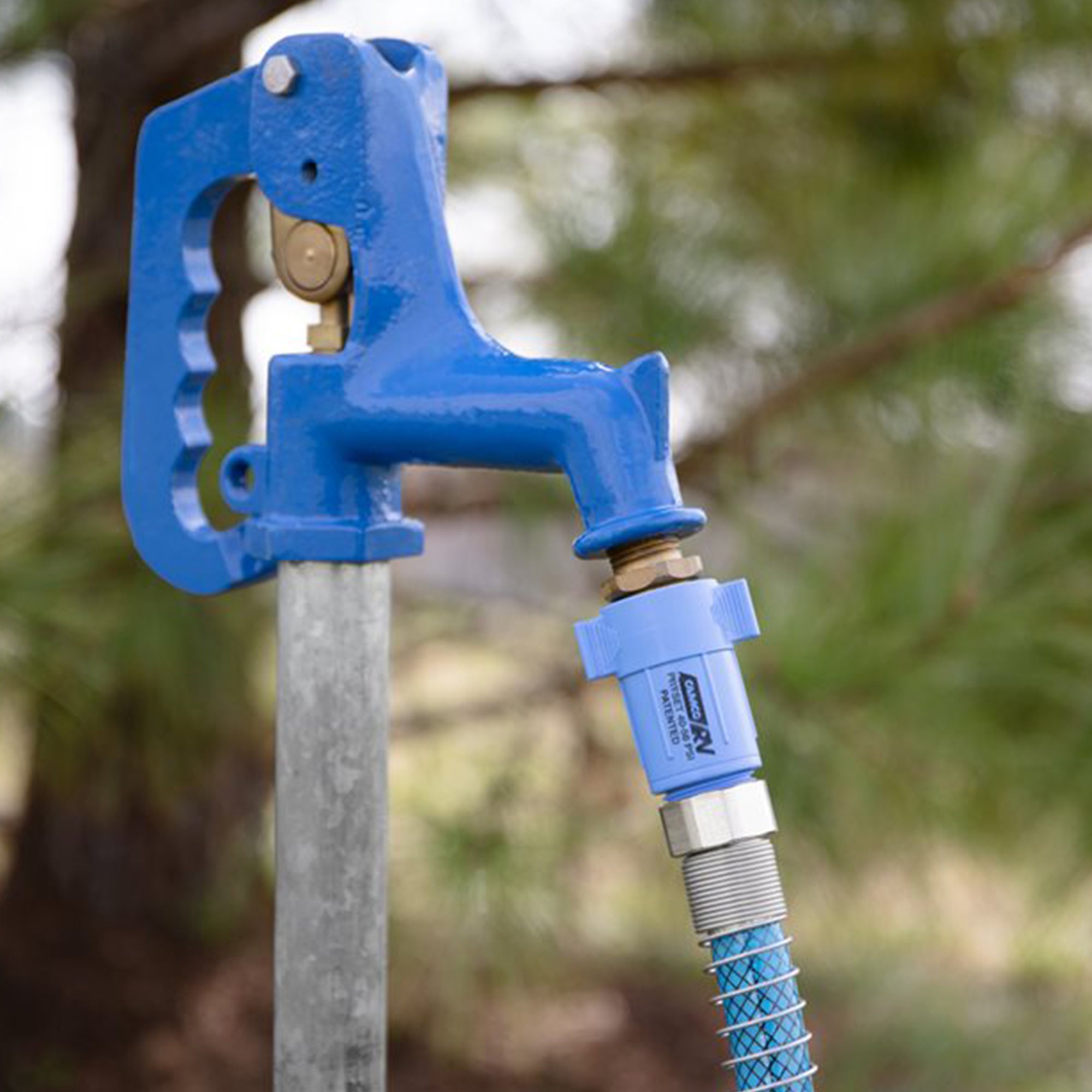 Camco TastePURE 25 Foot No Kink Heavy Duty PVC Premium Drinking Water Hose, Blue - VMInnovations