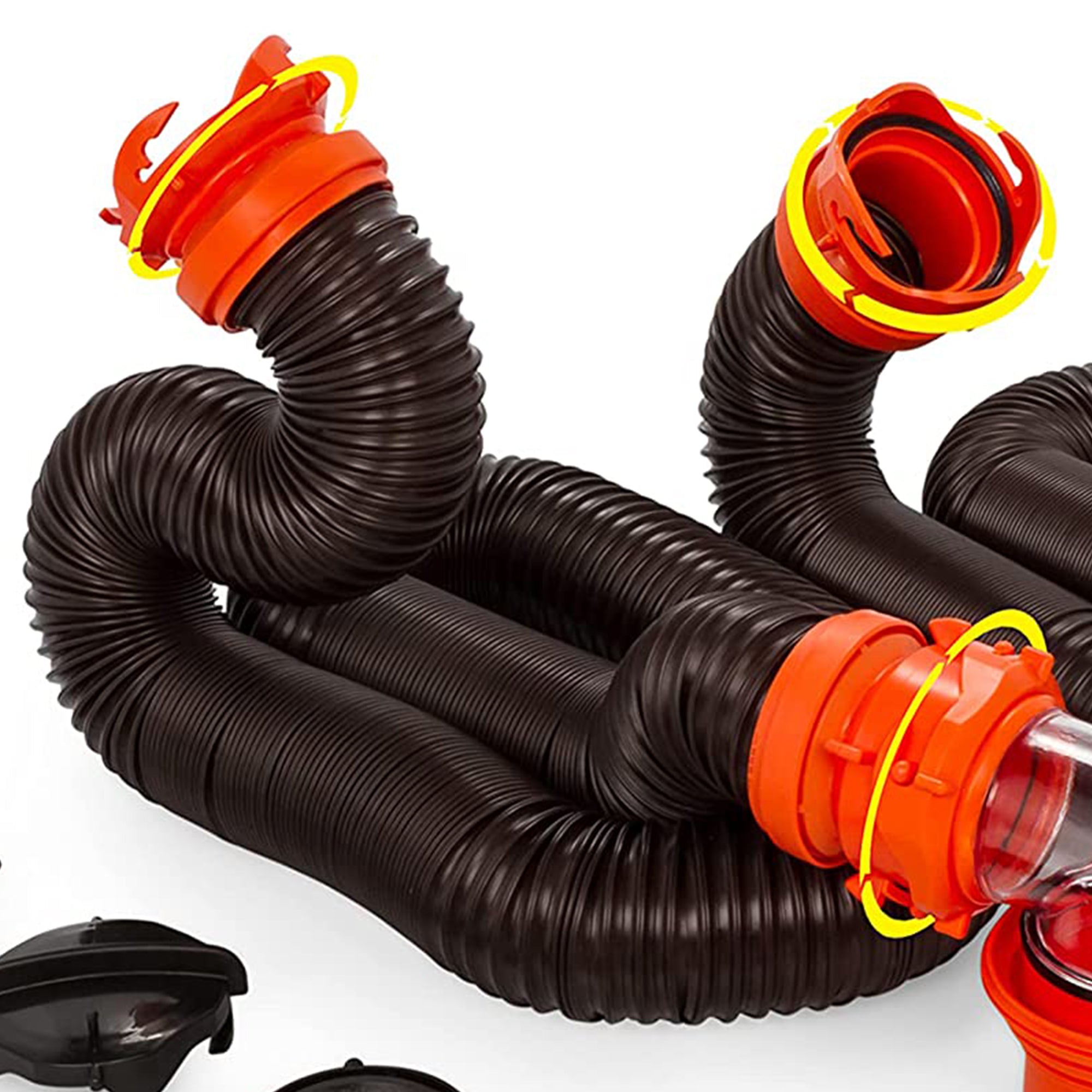 Camco RhinoFLEX 20 Ft RV Sewer Hose Kit w/Pre Attached Bayonet Fittings (Used)