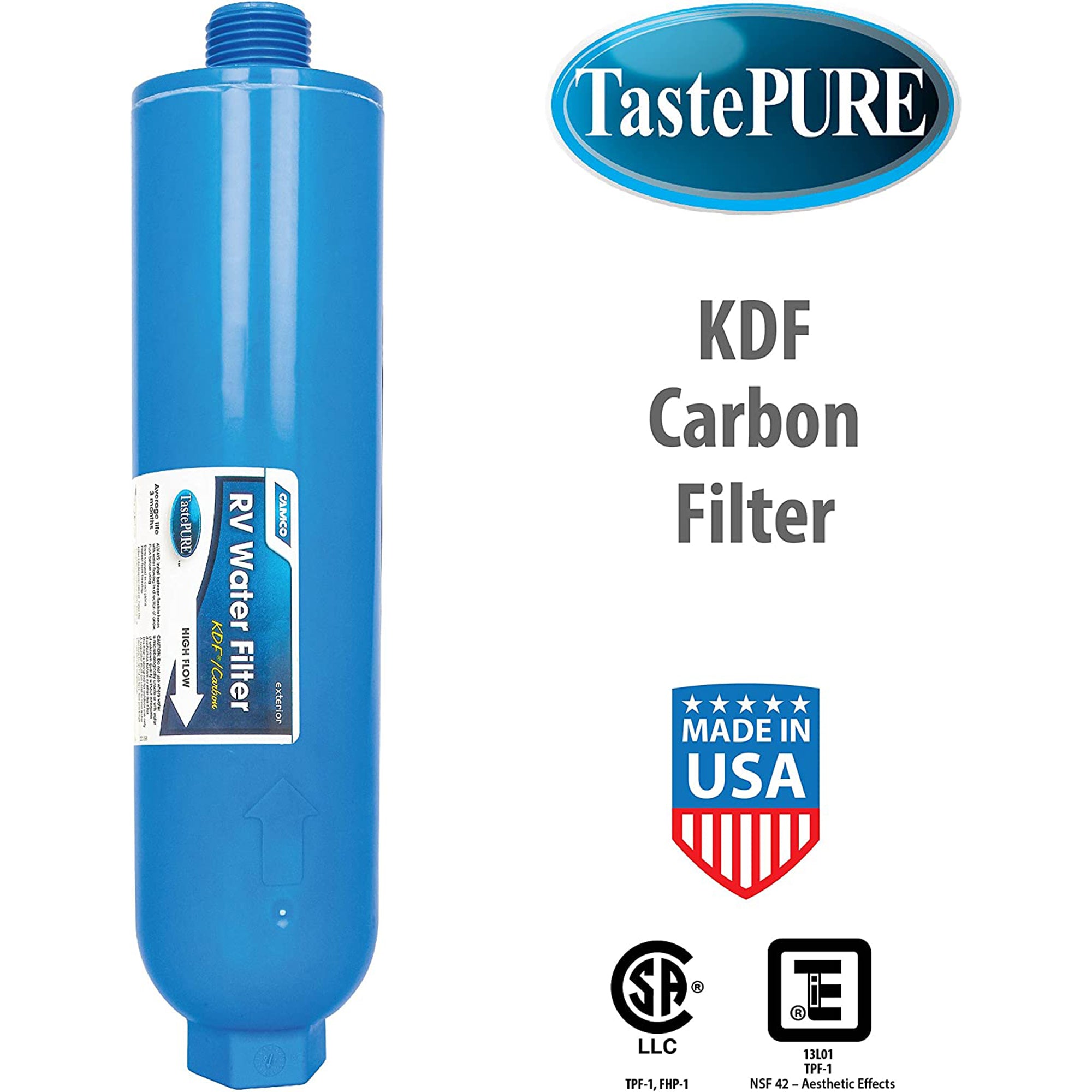 Camco 20 Micron Camper RV Water Filter w/GAC & KDF Filtration (4pk) (Open Box) - VMInnovations