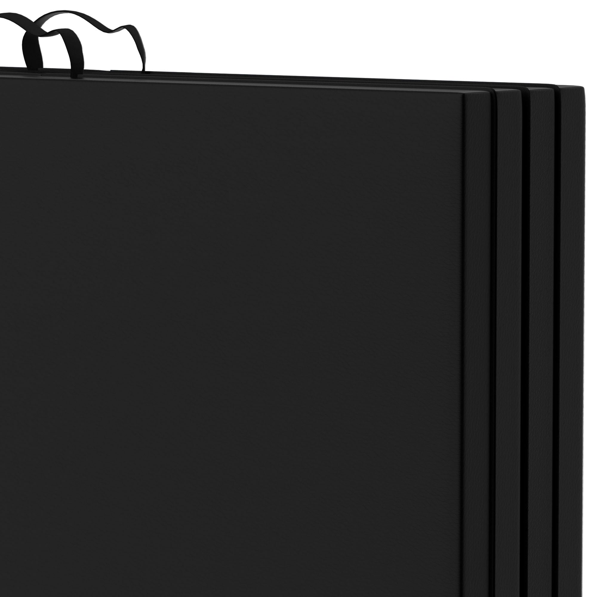BalanceFrom Foldable Gymnastics Mat w/Sectional Balance Beam,Black (Open Box) - VMInnovations