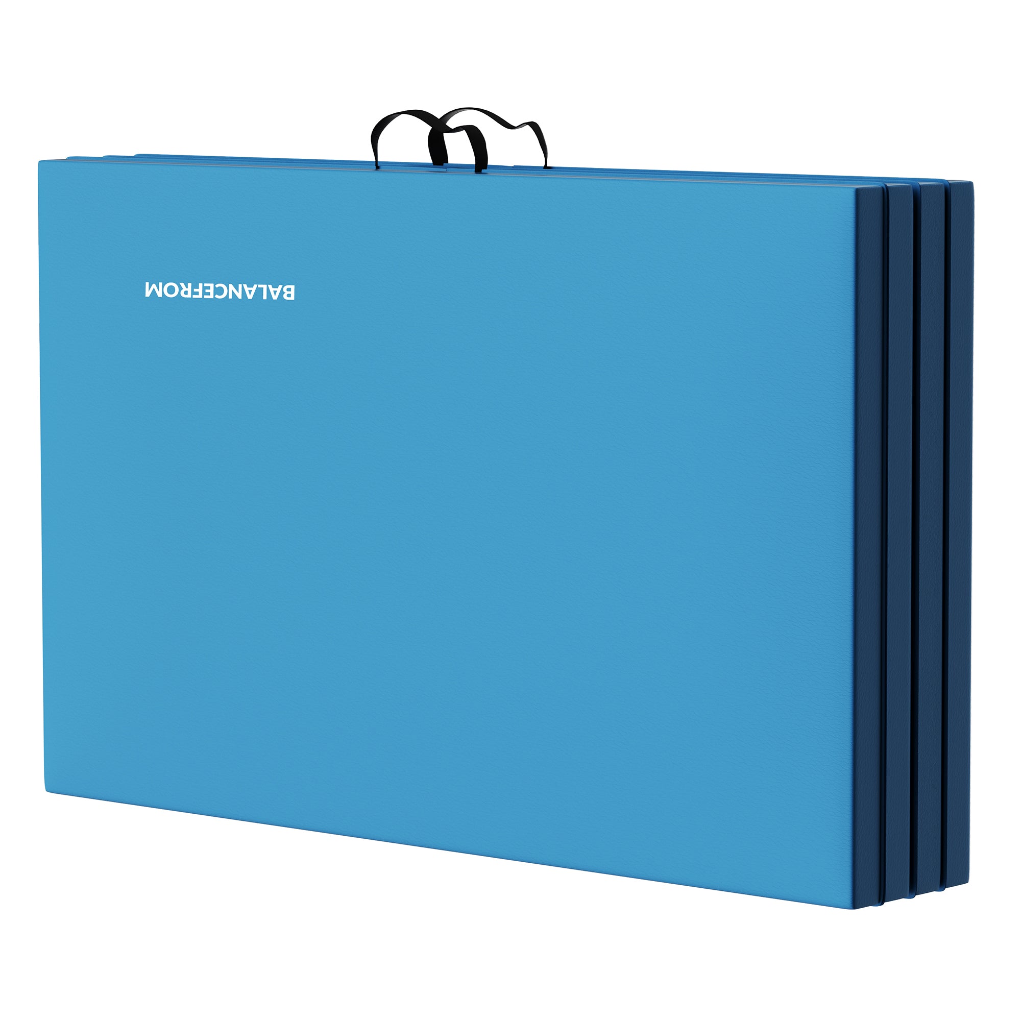 BalanceFrom Foldable Gymnastics Mat w/Sectional Floor Balance Beam, Blue (Used) - VMInnovations