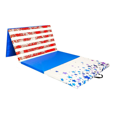 BalanceFrom 120"x48" All Purpose Gymnastics Exercise Mat, Star/Stripe (Used)