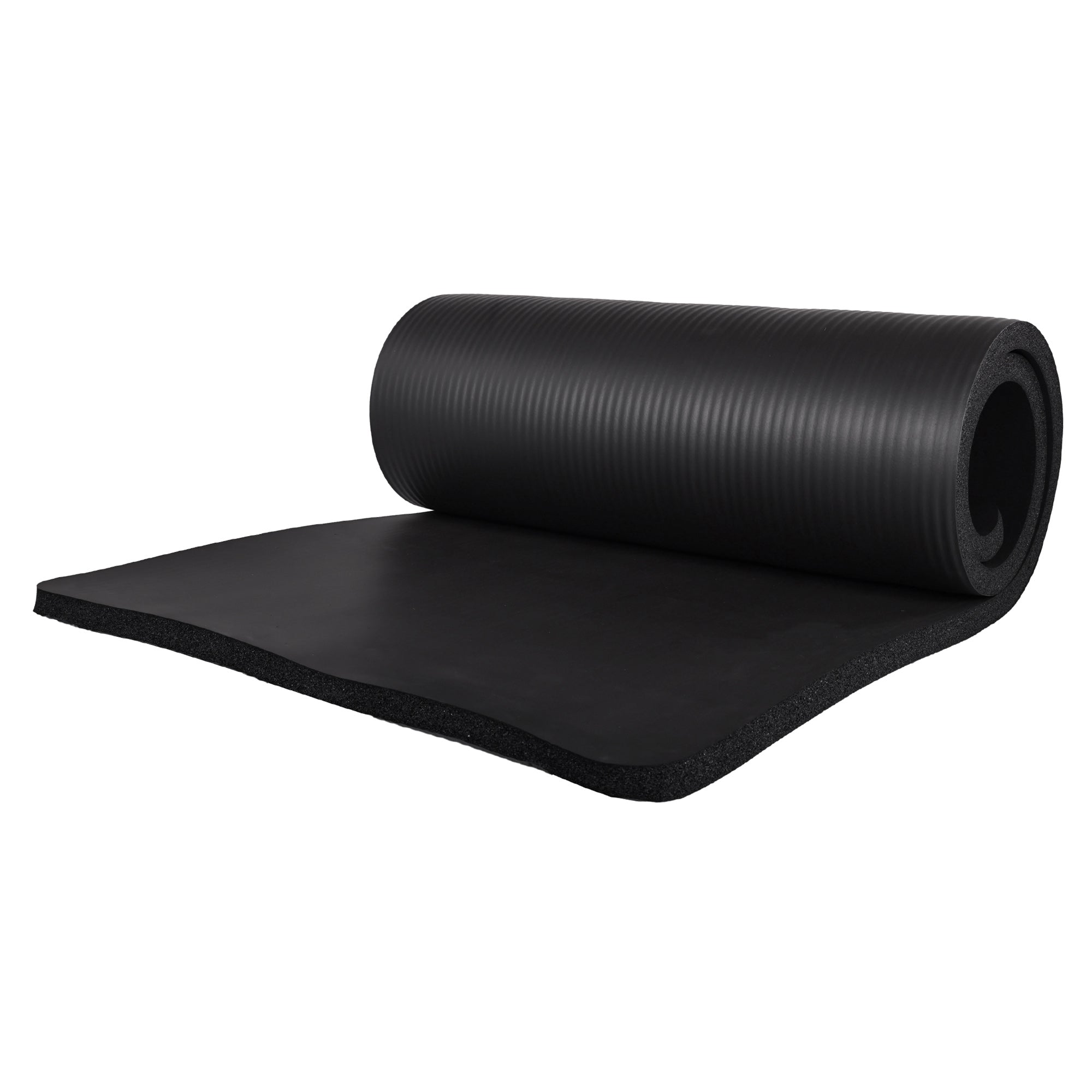 BalanceFrom 7 Piece Yoga Set with Mat, Stretch Strap, & Knee Pad, Black (Used) - VMInnovations