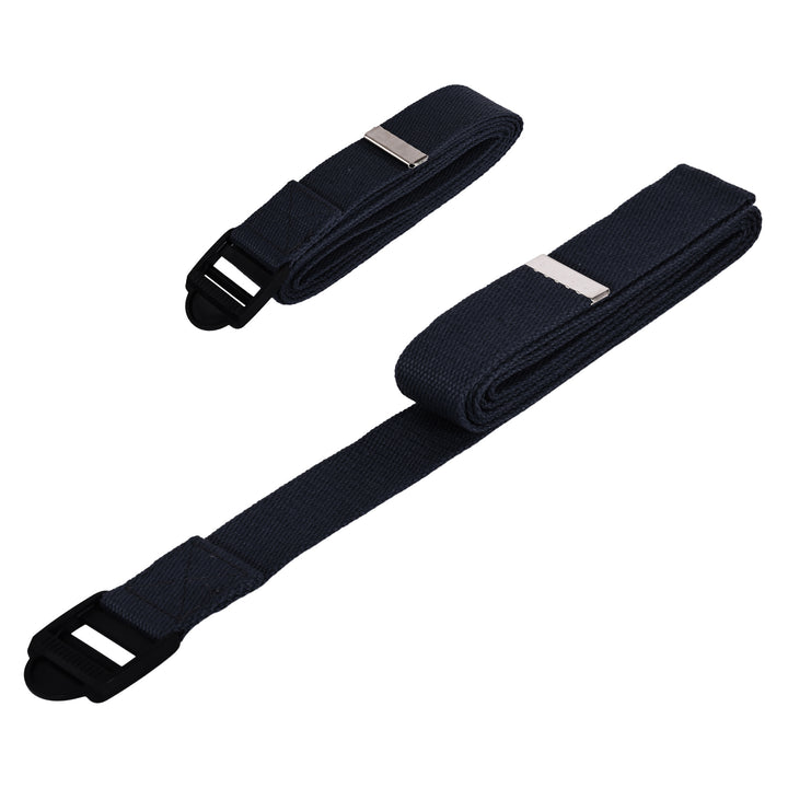 BalanceFrom 7 Piece Yoga Set with Mat, Stretch Strap, & Knee Pad, Black (Used) - VMInnovations