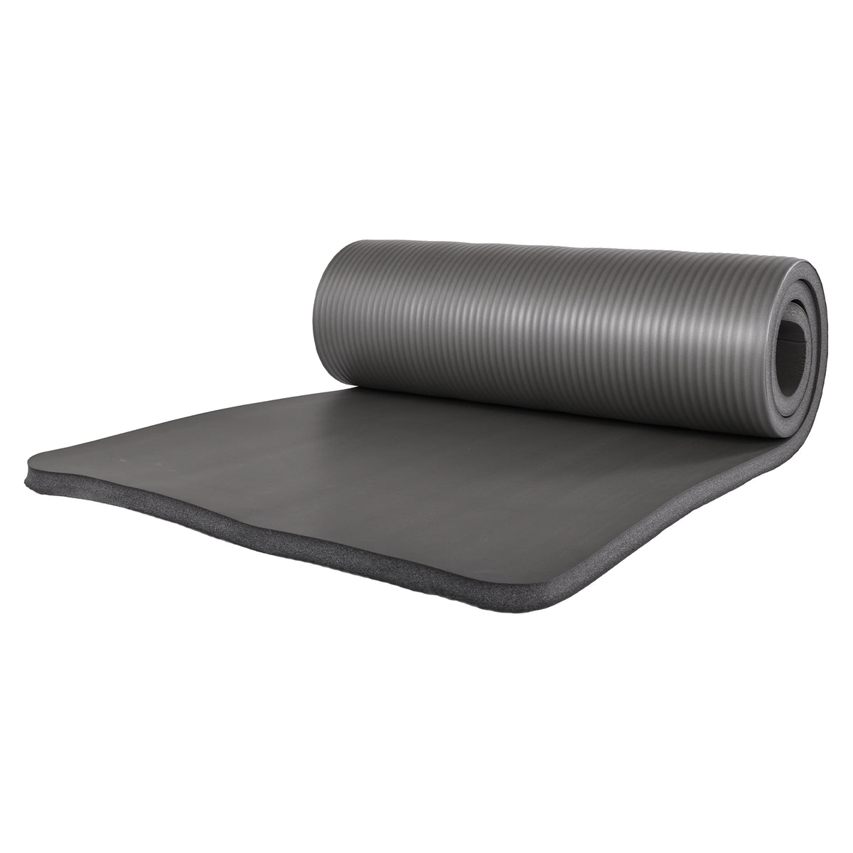 BalanceFrom 7 Piece Yoga Set with Mat, Stretch Strap, & Knee Pad, Gray(Open Box)