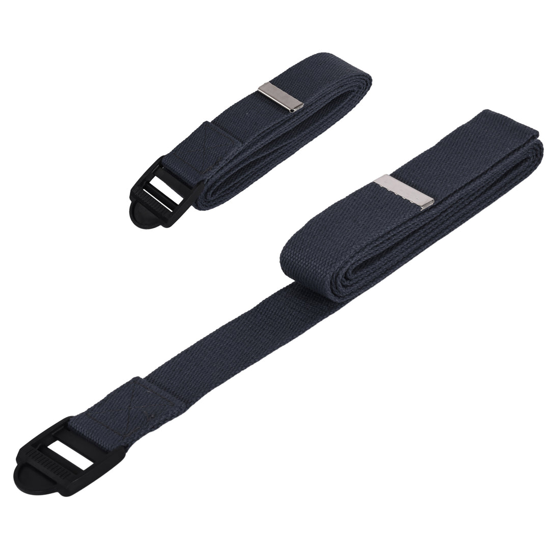 BalanceFrom 7pc Yoga Set with Mat, Stretch Strap, & Knee Pad, Gray (For Parts) - VMInnovations