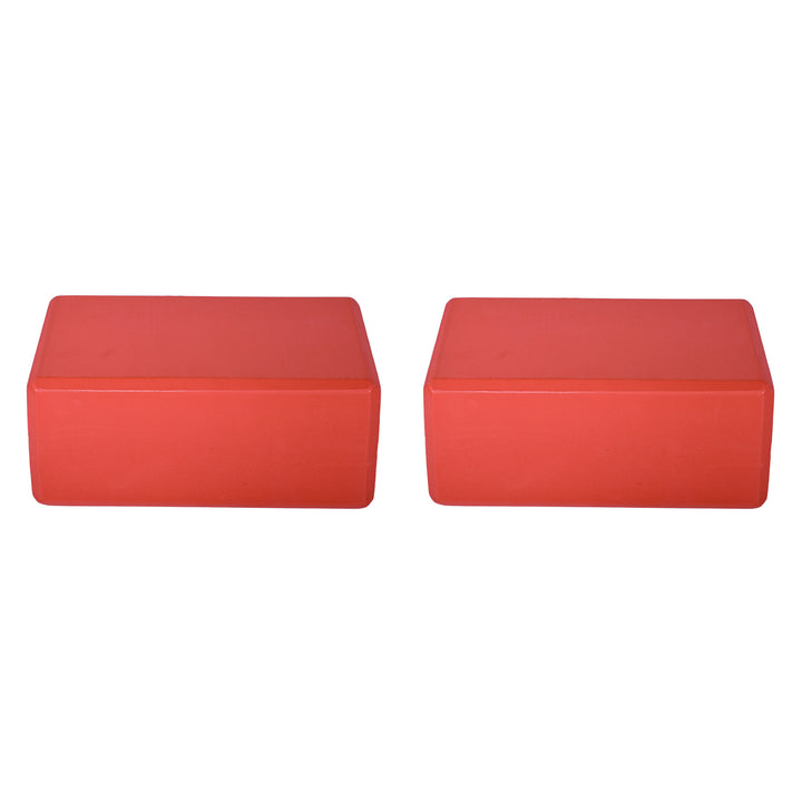 BalanceFrom Fitness 7 Piece Yoga Set w/ Mat, Stretch Strap, & Knee Pad,Red(Used) - VMInnovations
