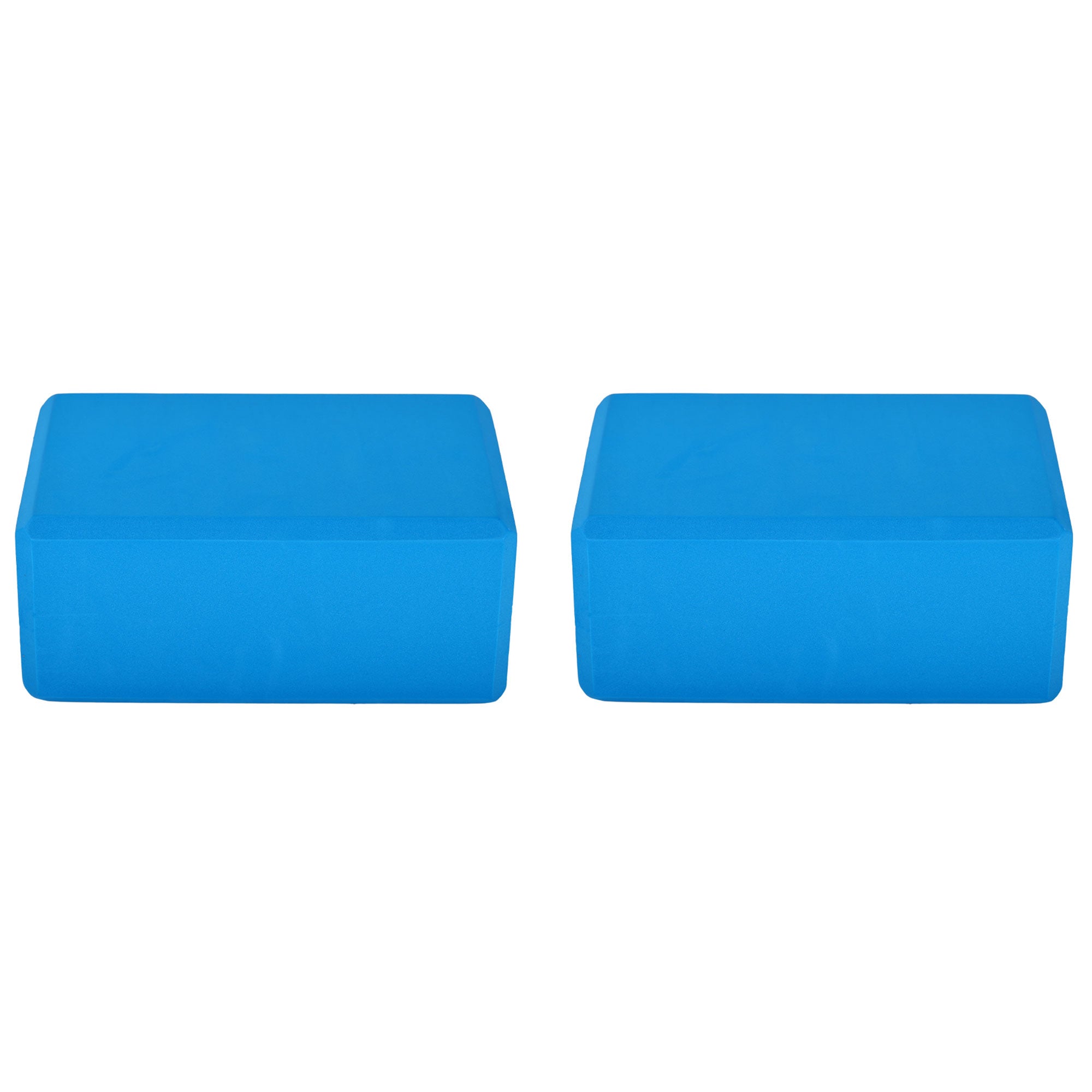 BalanceFrom 71"x24" Anti Tear Yoga Mat w/Strap, Knee Pad & Blocks, Blue (Used) - VMInnovations