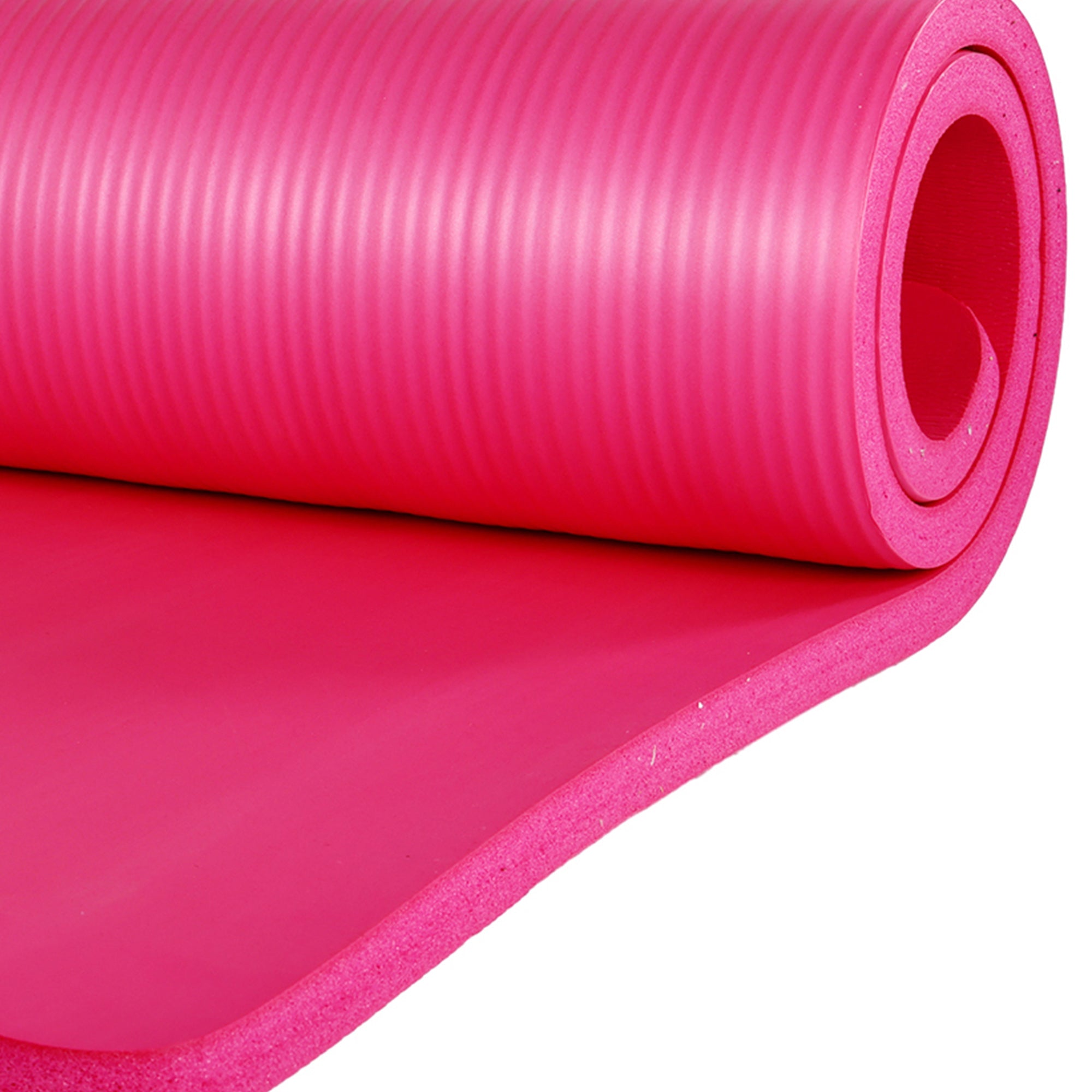 BalanceFrom 1" Extra Thick Yoga Mat w/Knee Pad and Strap, Pink (For Parts) - VMInnovations