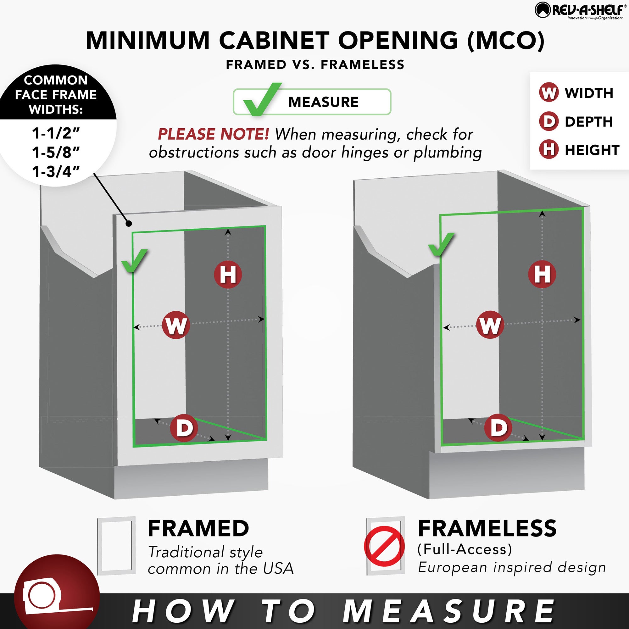 Rev-A-Shelf Kitchen Cabinet Wood Door Mount w/ Polymer Cutting Board, 4DMCB-18P - VMInnovations