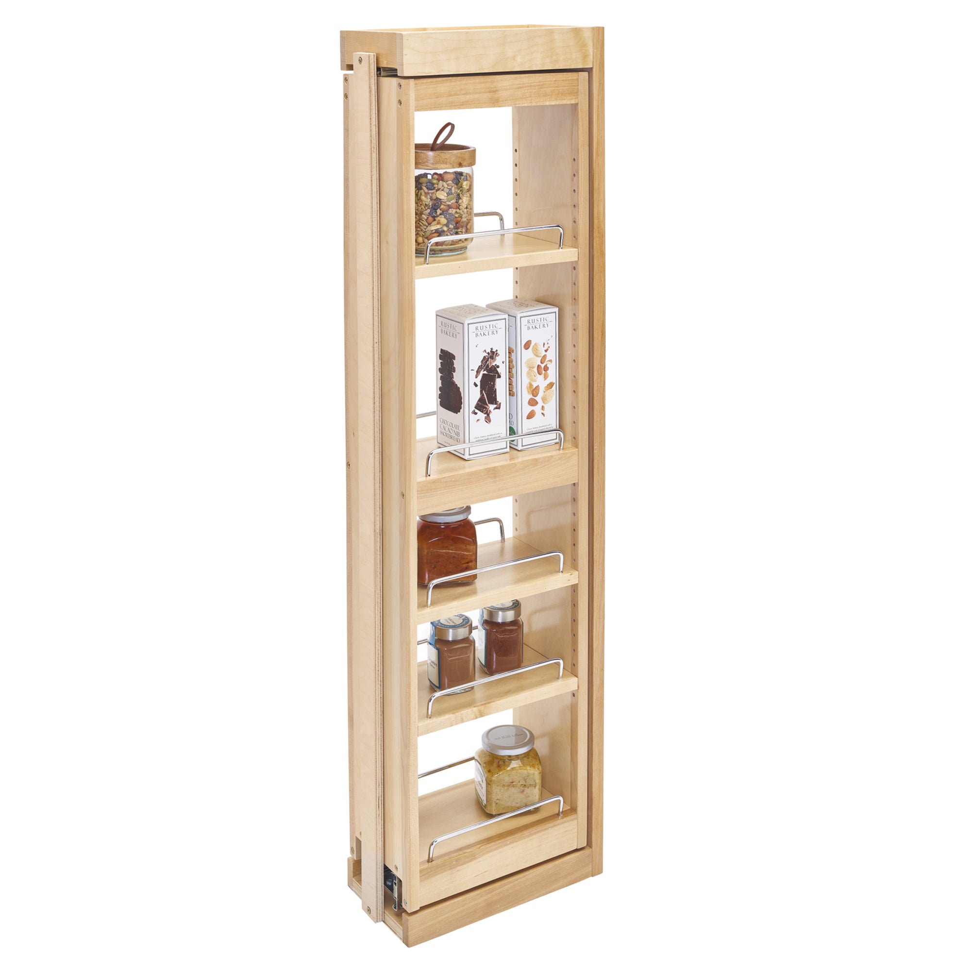 Rev-A-Shelf 6" Pullout Wall Filler w/ Soft-close, 42" Height, 432-WFBBSC42-6C