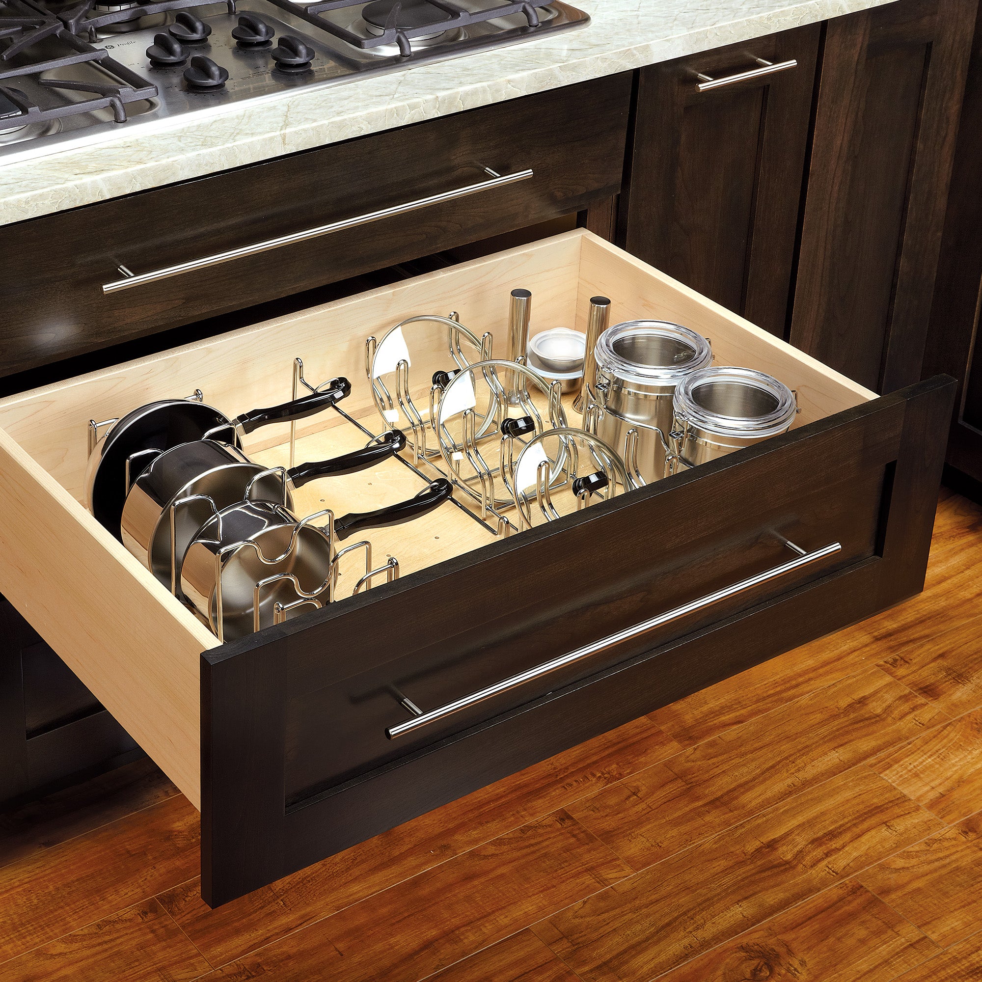 Rev-A-Shelf Drop-in Pot and Pan Organizer for 4DPS Model Peg Boards, 5DCD-1-CR - VMInnovations
