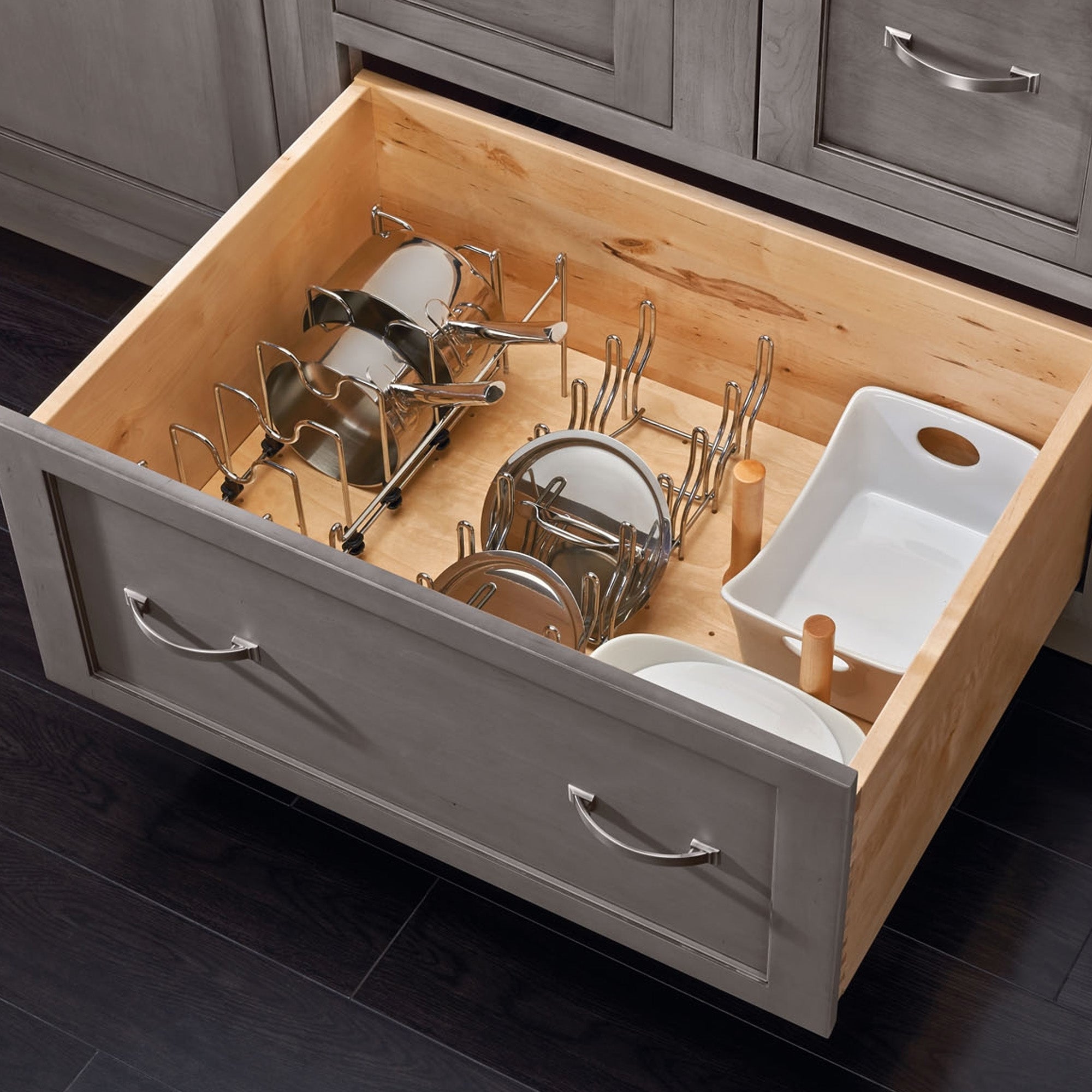 Rev-A-Shelf Drop-in Pot and Pan Organizer for 4DPS Model Peg Boards, 5DCD-1-CR - VMInnovations